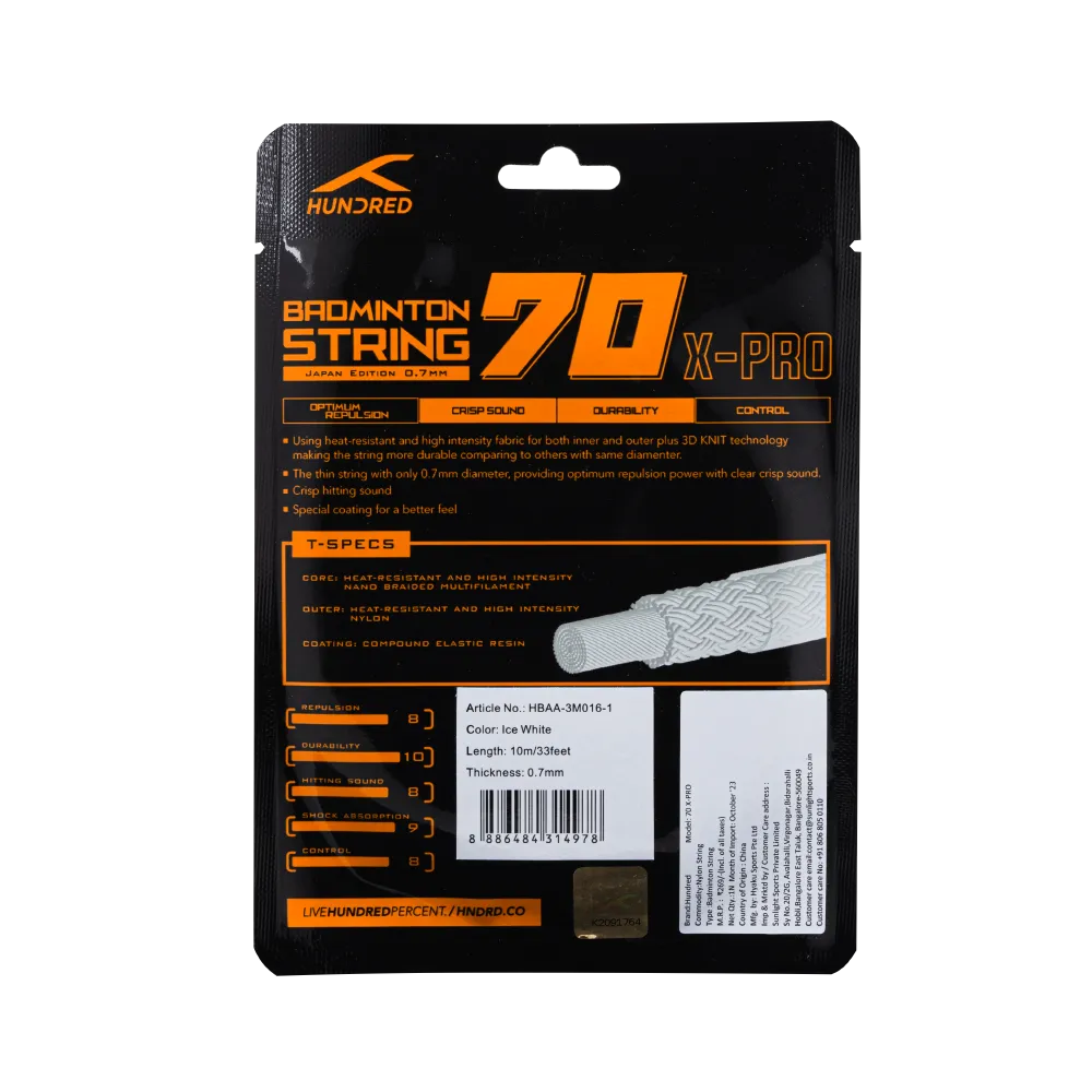 Hundred 70 X-PRO Badminton String (Single Pack)