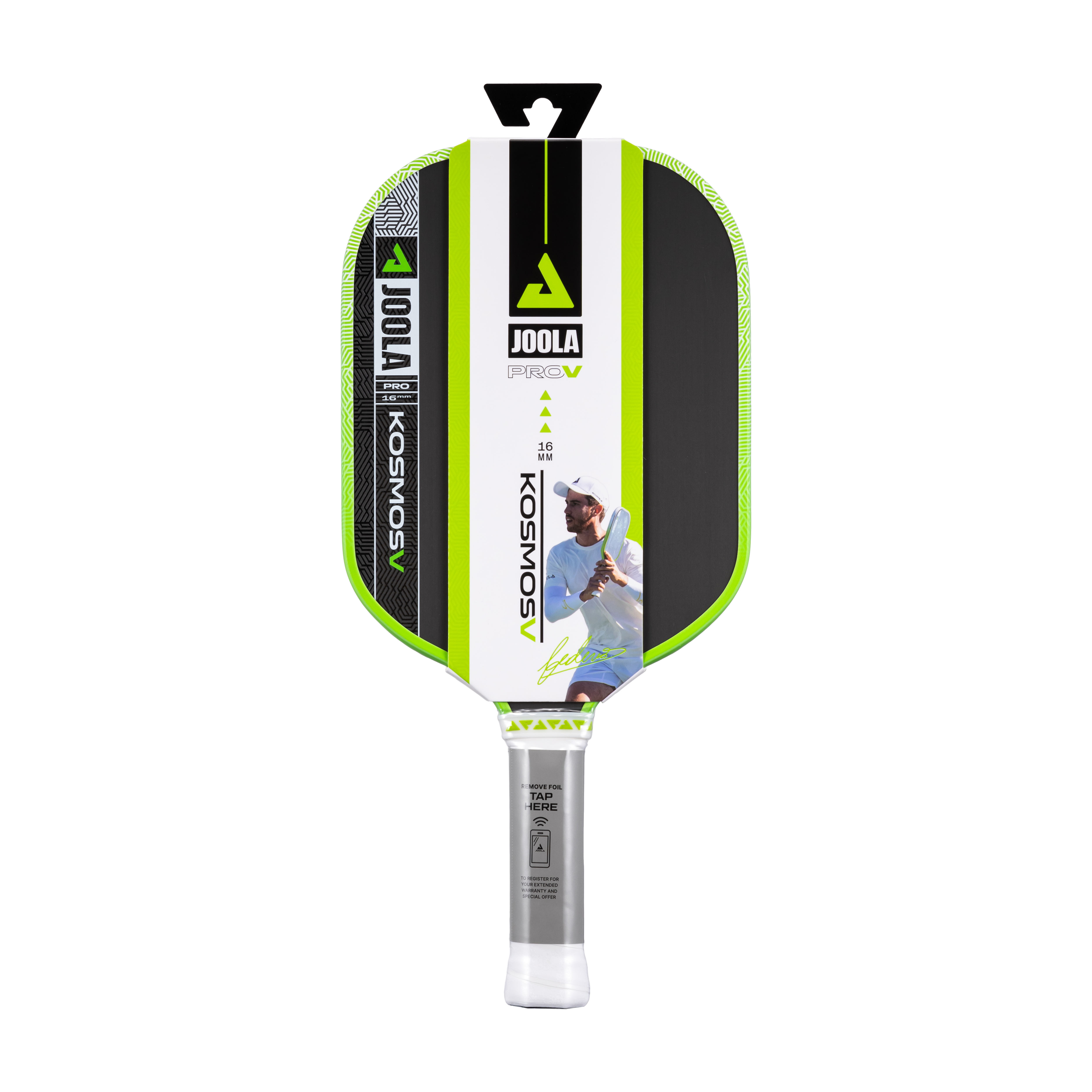 JOOLA Federico Staksrud KOSMOS Pro V 16mm Pickleball Paddle (Surge Green)