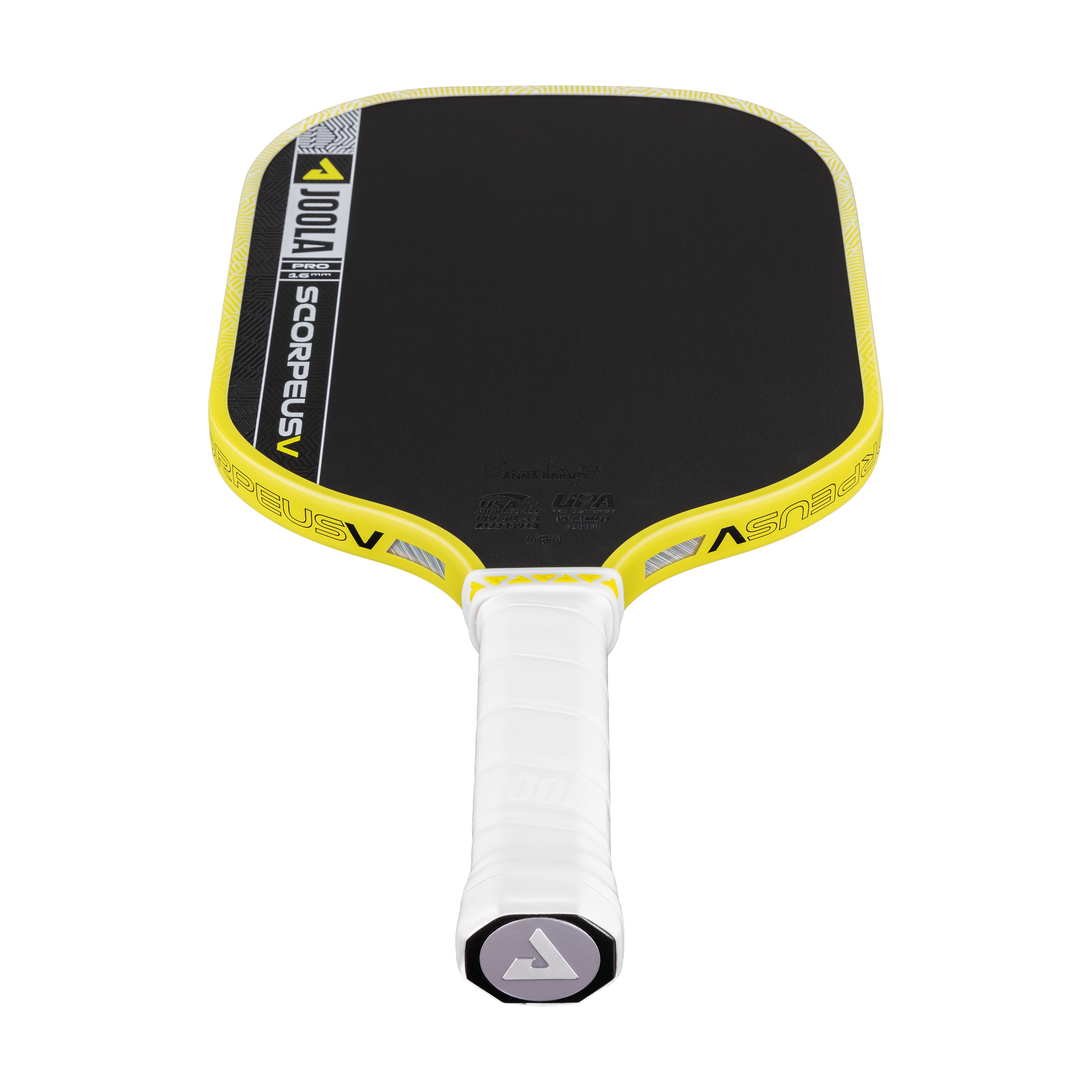 JOOLA Anna Bright SCORPEUS Pro V 16mm Pickleball Paddle (JOOLA Yellow)