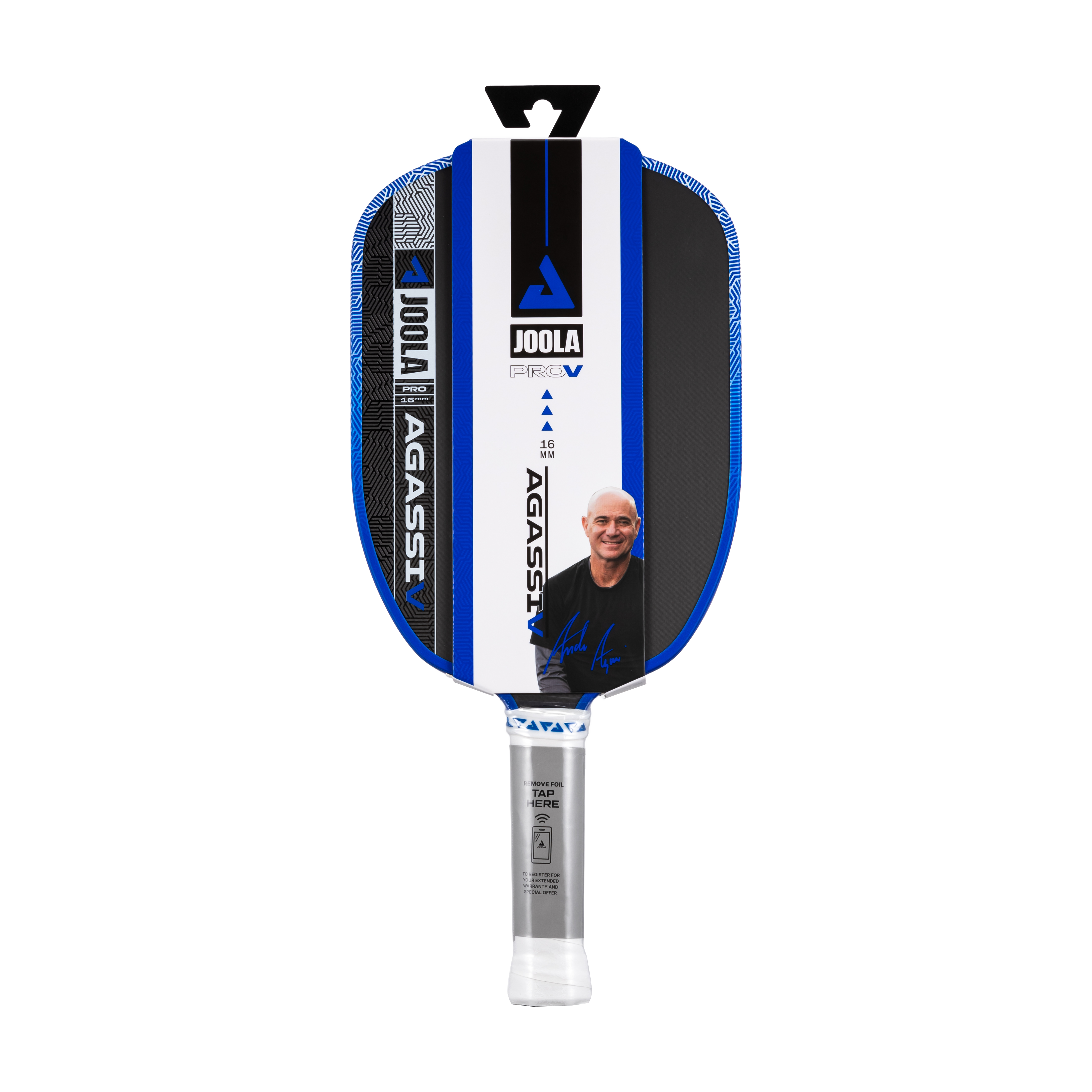 JOOLA Andre Agassi AGASSI Pro V 16mm Pickleball Paddle (Royal Blue)