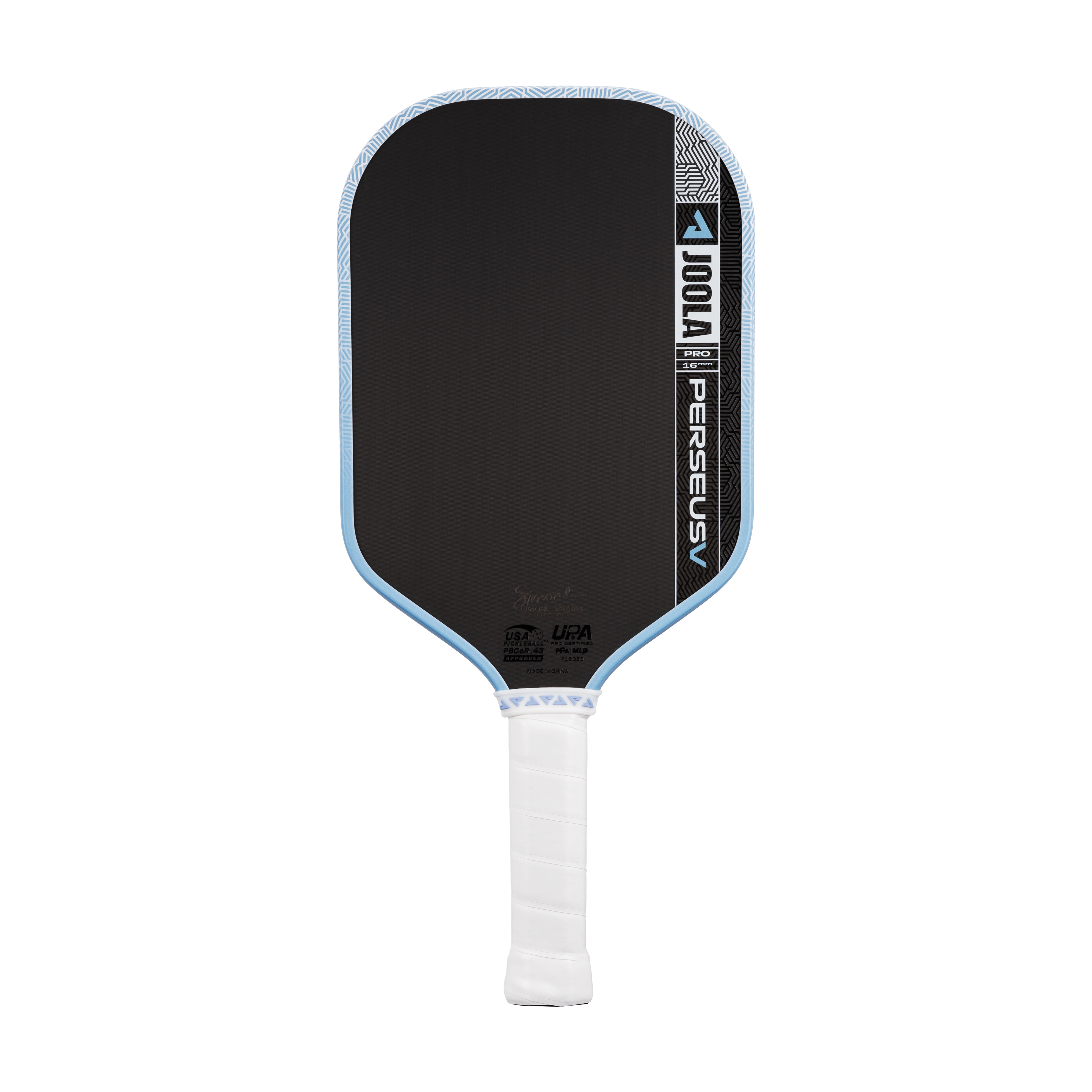 JOOLA Simone Jardim PERSEUS Pro V 16mm Pickleball Paddle (Breeze Blue)