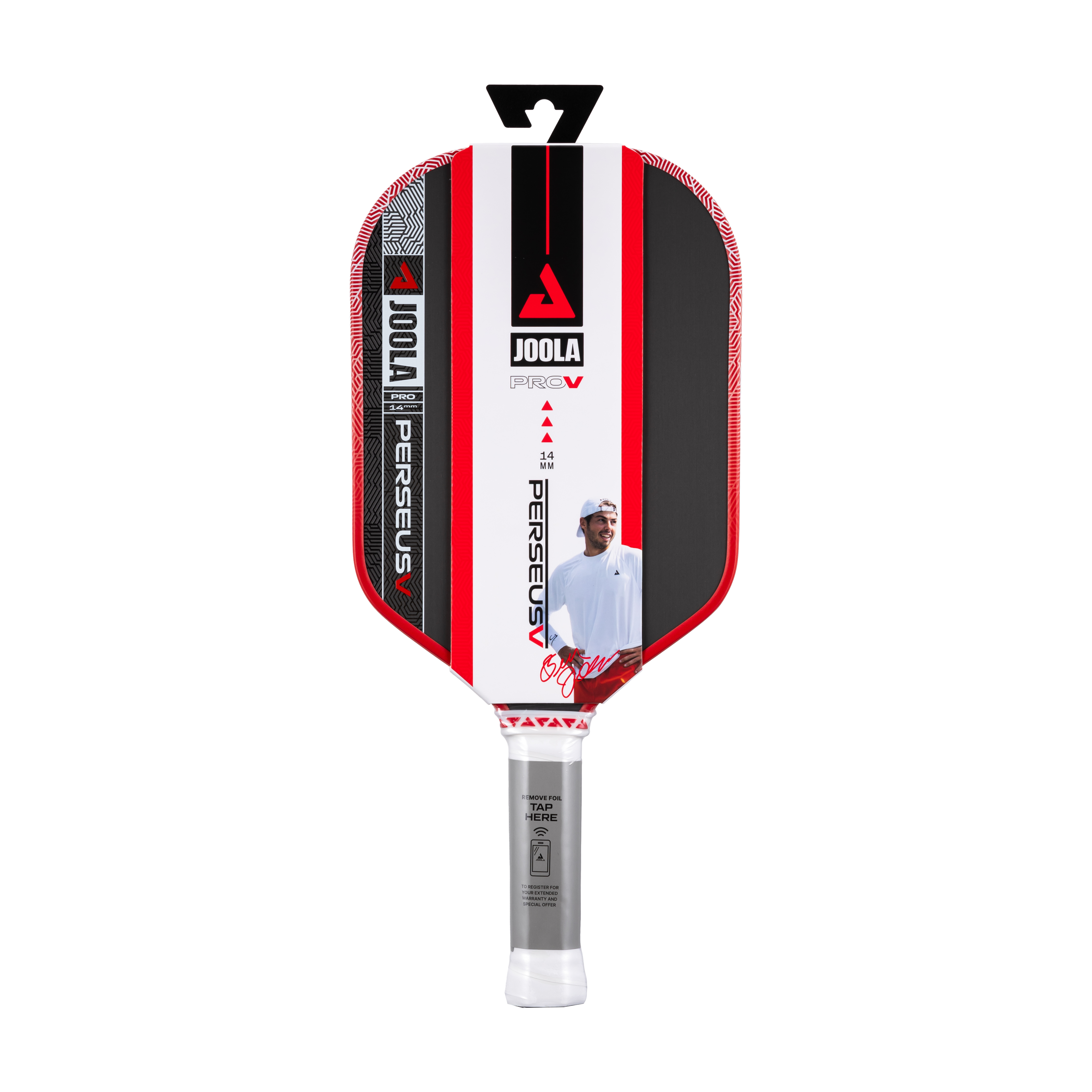 JOOLA Ben Johns PERSEUS Pro V 14mm Pickleball Paddle (Blaze Red)