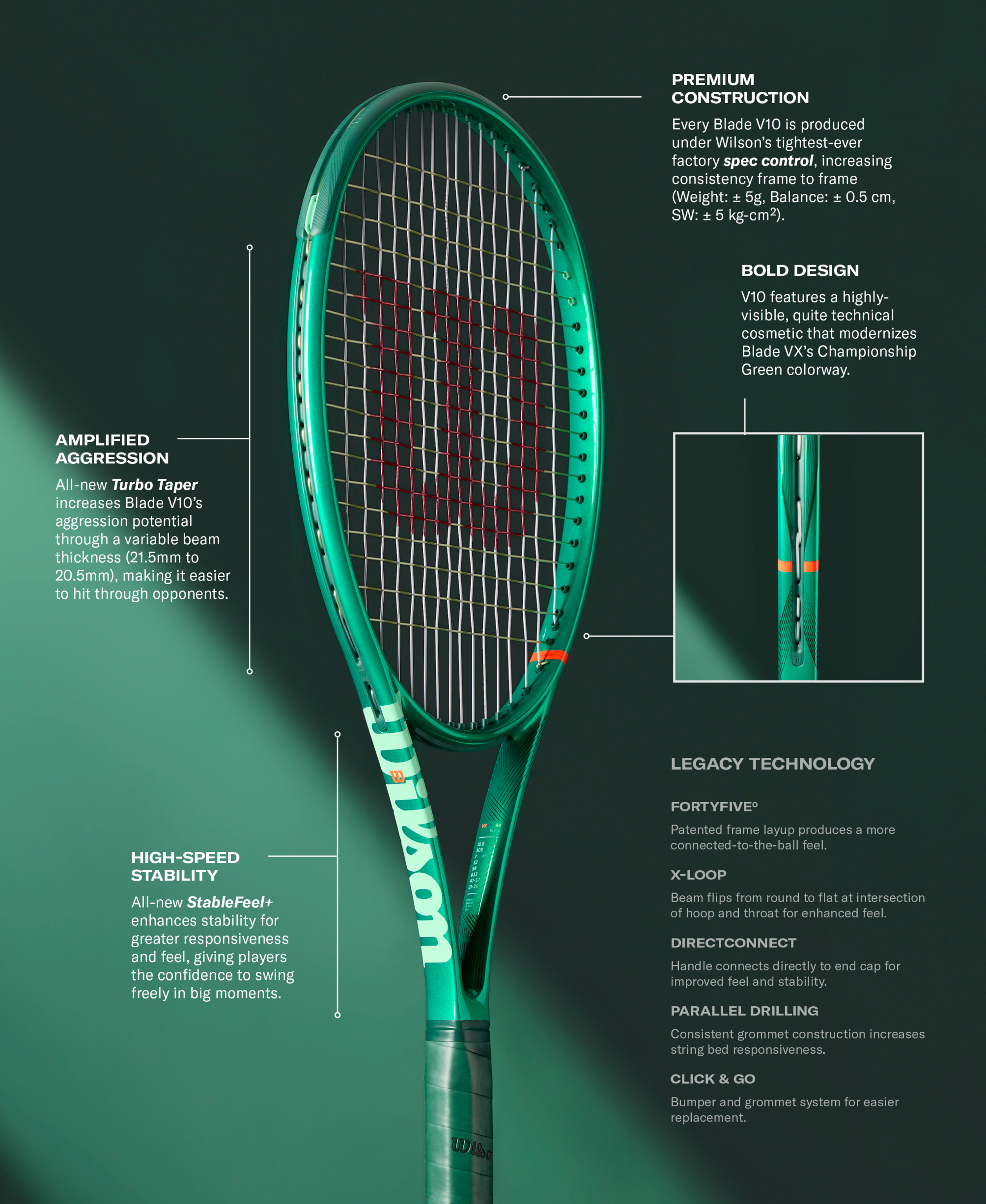 Wilson BLADE 100UL V10 Tennis Racket