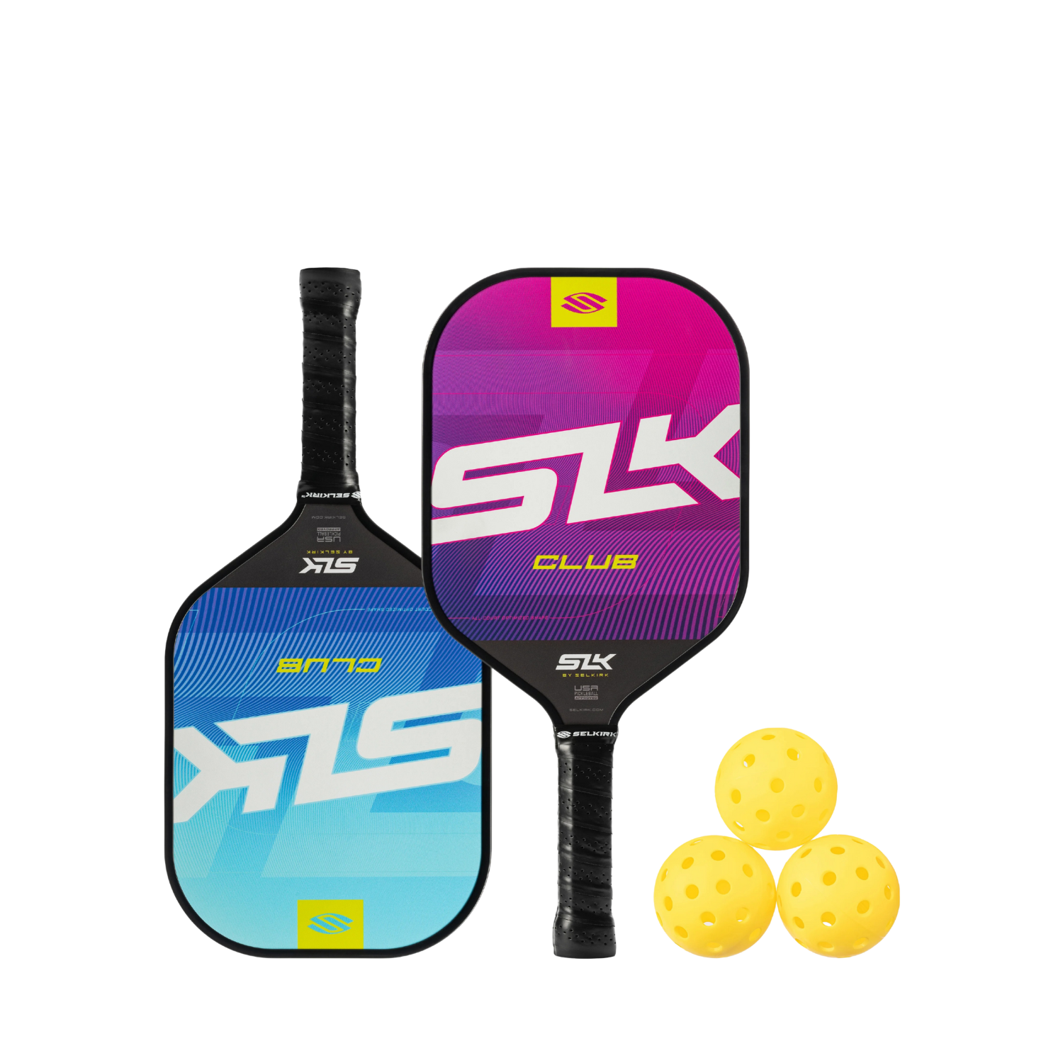 Selkirk SLK CLUB Beginner Pickleball Bundle (2 Paddles and 3 Balls)
