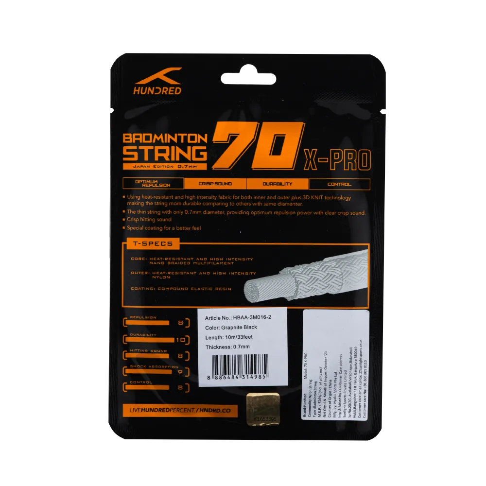 Hundred 70 X-PRO Badminton String (Single Pack)
