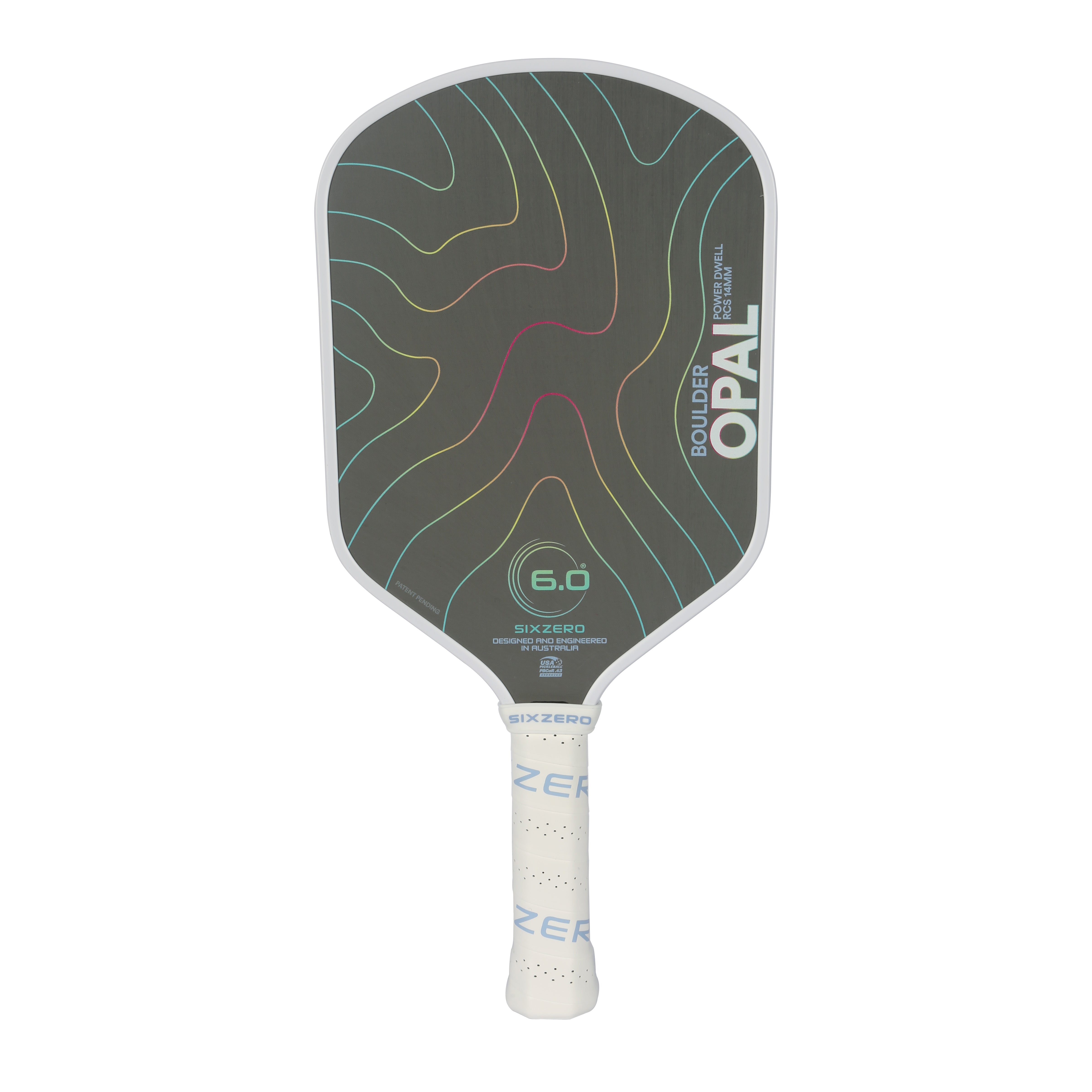 Six Zero Boulder Opal (14mm) - Hybrid Smooth (USAP Approved) Pickleball Paddle