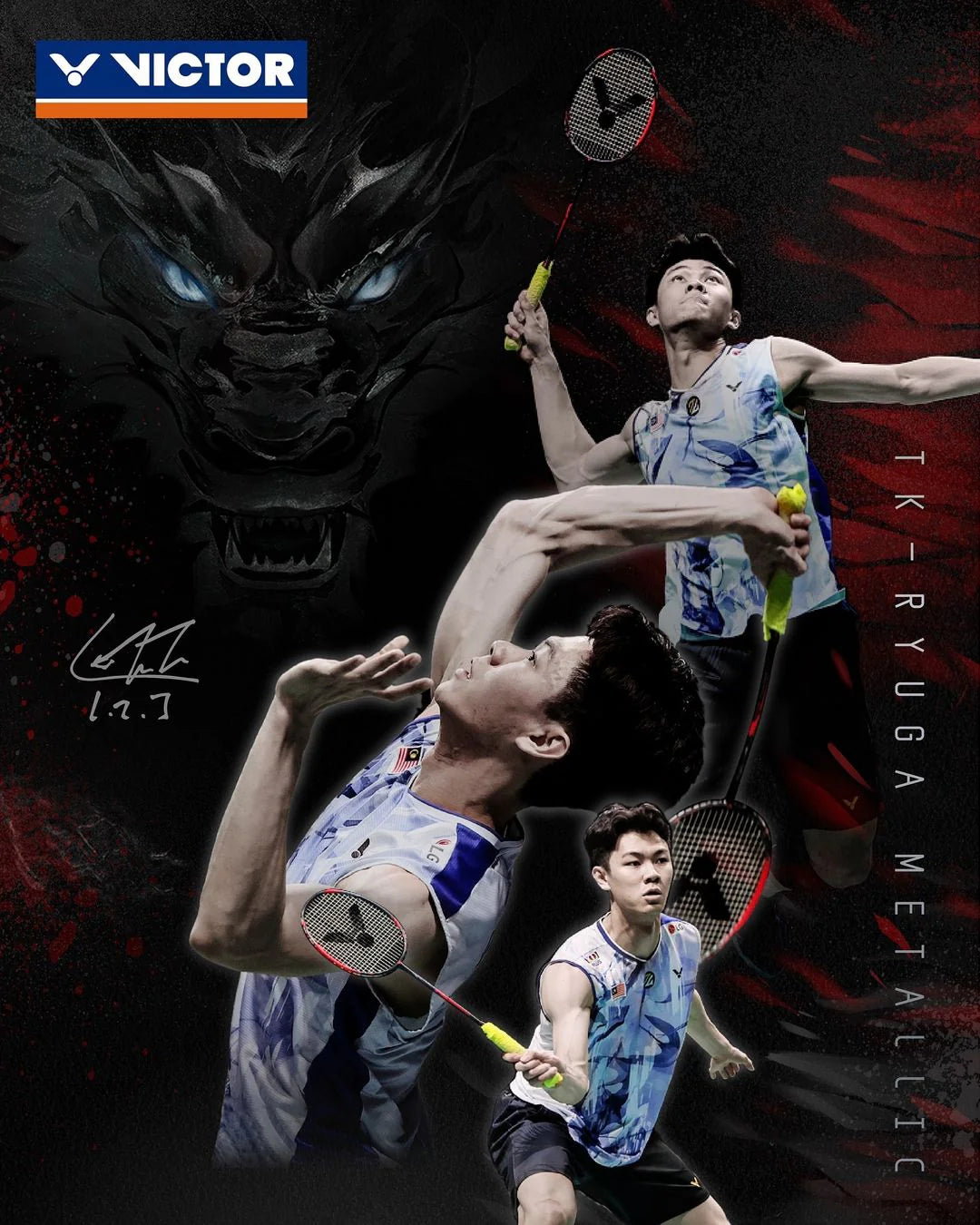 Victor THRUSTER RYUGA METALLIC C Badminton Racket