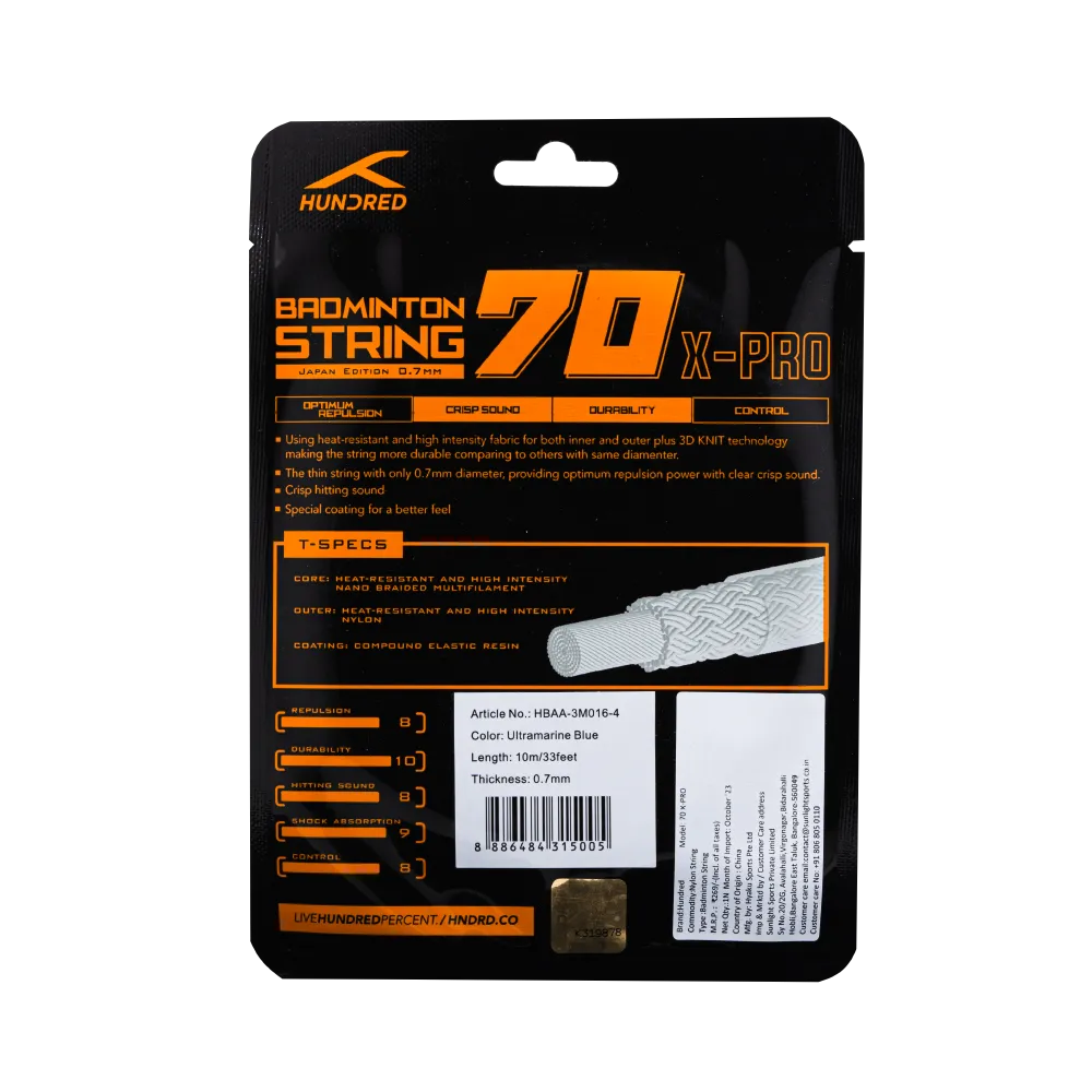 Hundred 70 X-PRO Badminton String (Single Pack)
