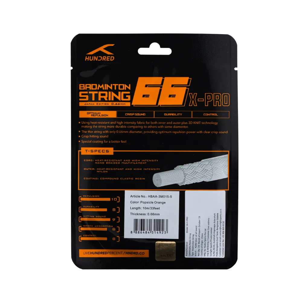 Hundred 66 X-PRO Badminton String (Single Pack)