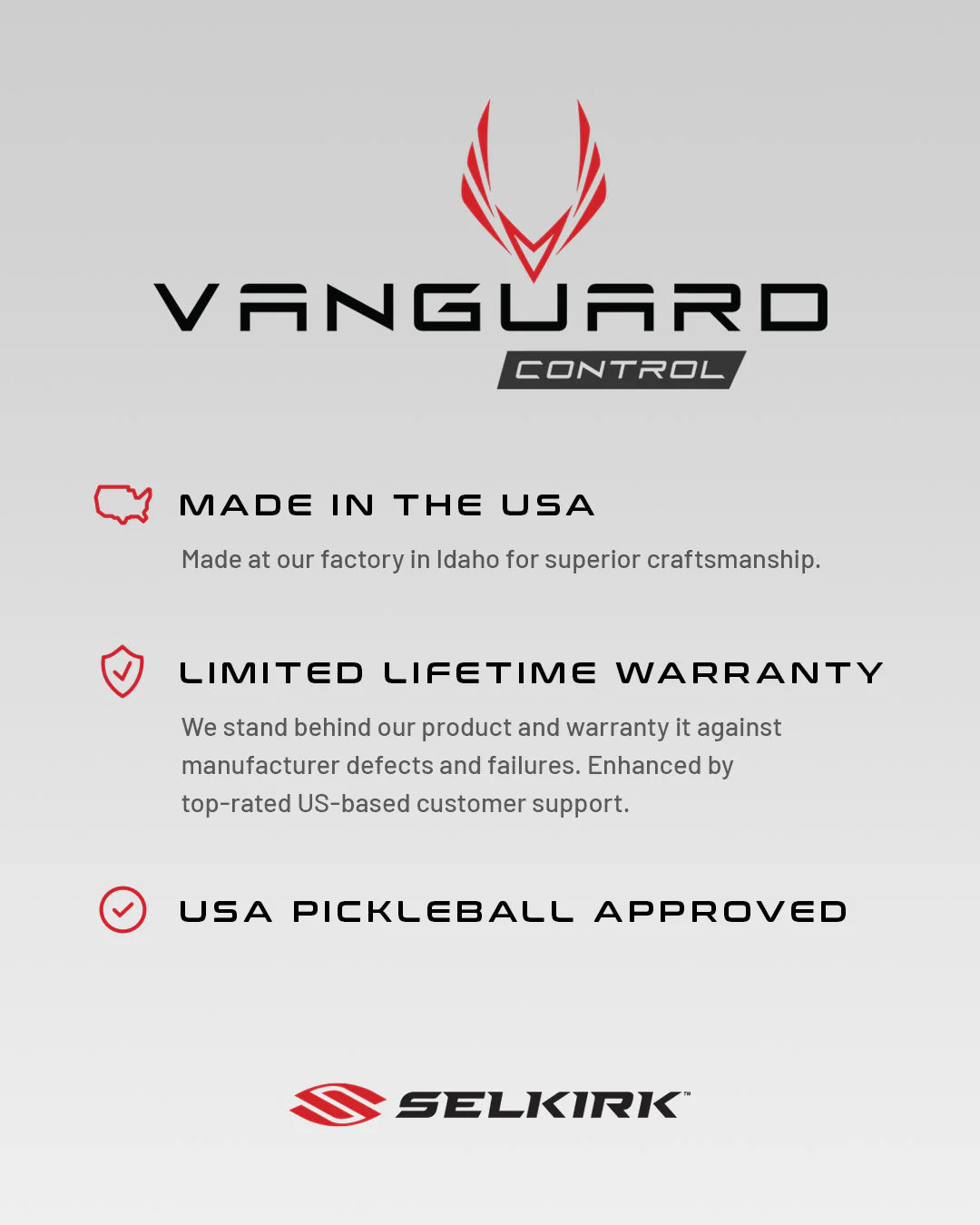Selkirk VANGUARD Control - Invikta Pickleball Paddle