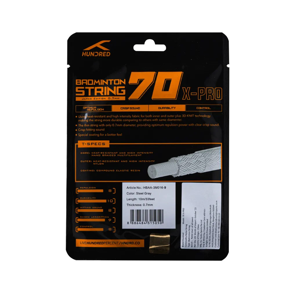 Hundred 70 X-PRO Badminton String (Single Pack)
