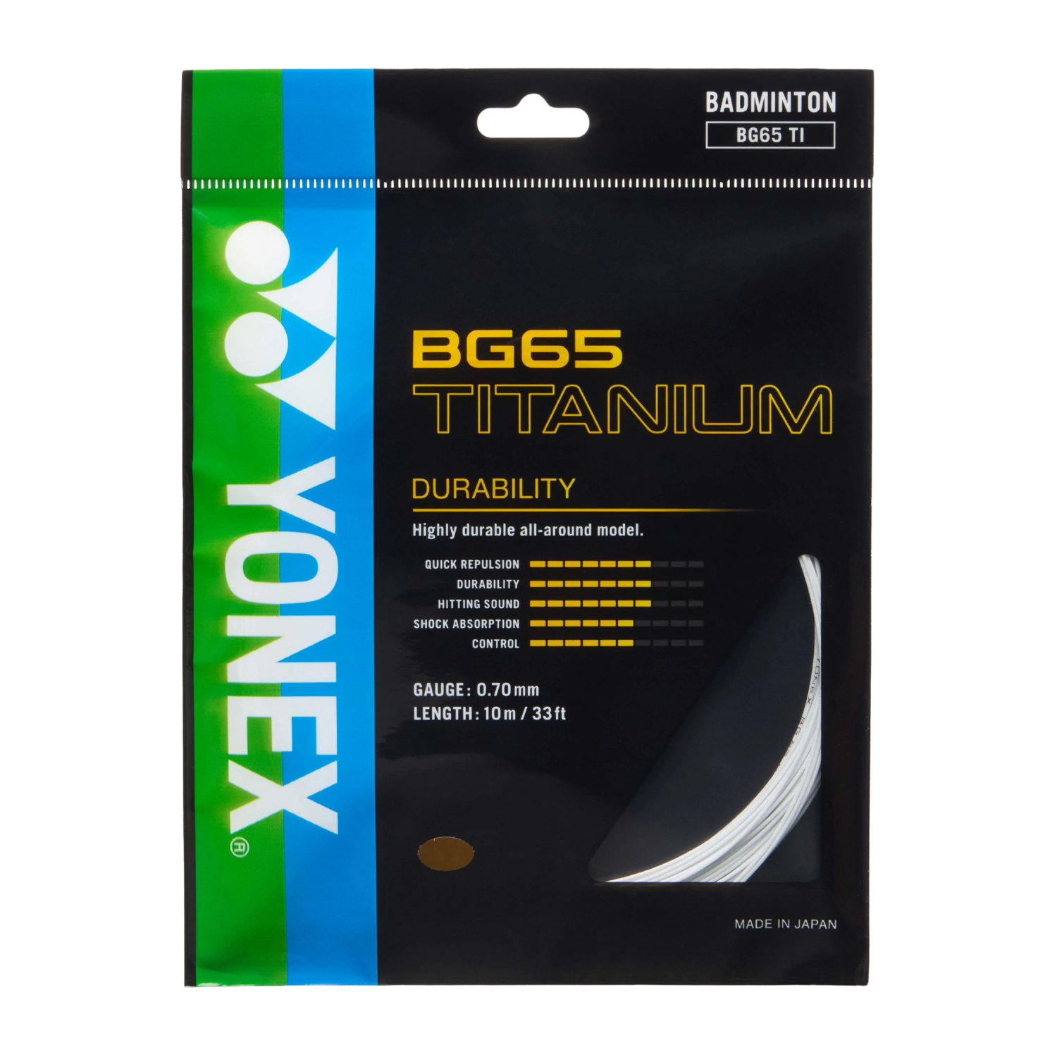 Yonex BG65 TITANIUM Badminton String (Single Pack)