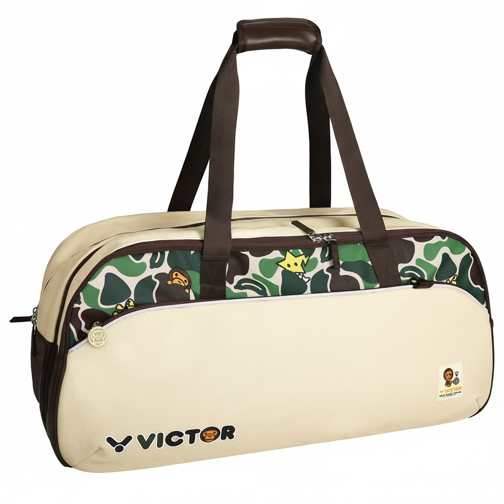 Victor X Baby Milo Store Rectangular Racket Bag (Milo Khaki)