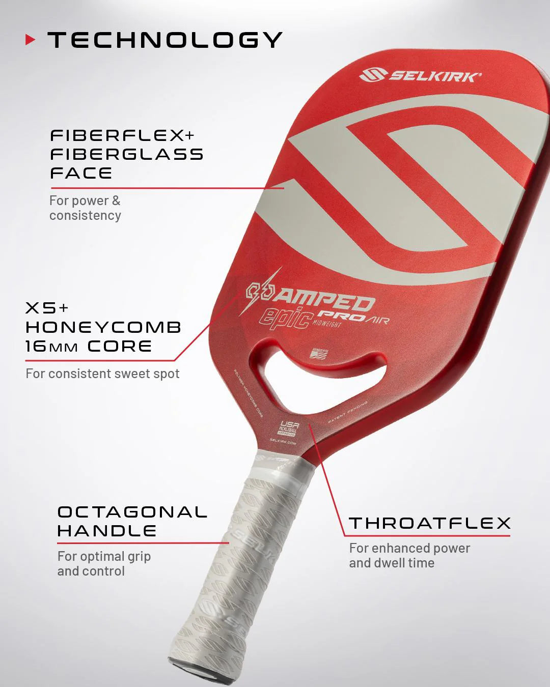 Selkirk AMPED Pro Air - Epic Pickleball Paddle