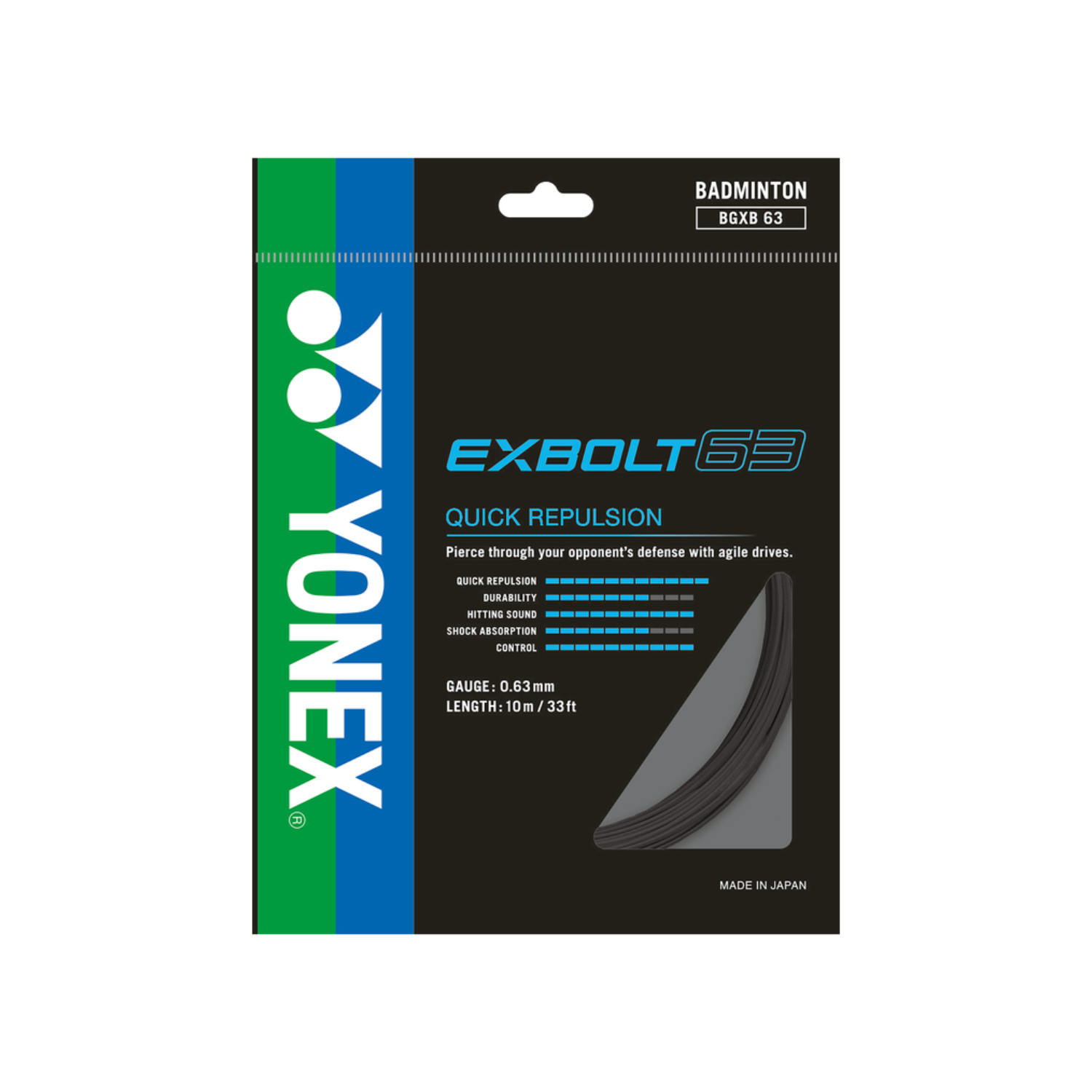 Yonex EXBOLT 63 Badminton String (Single Pack)