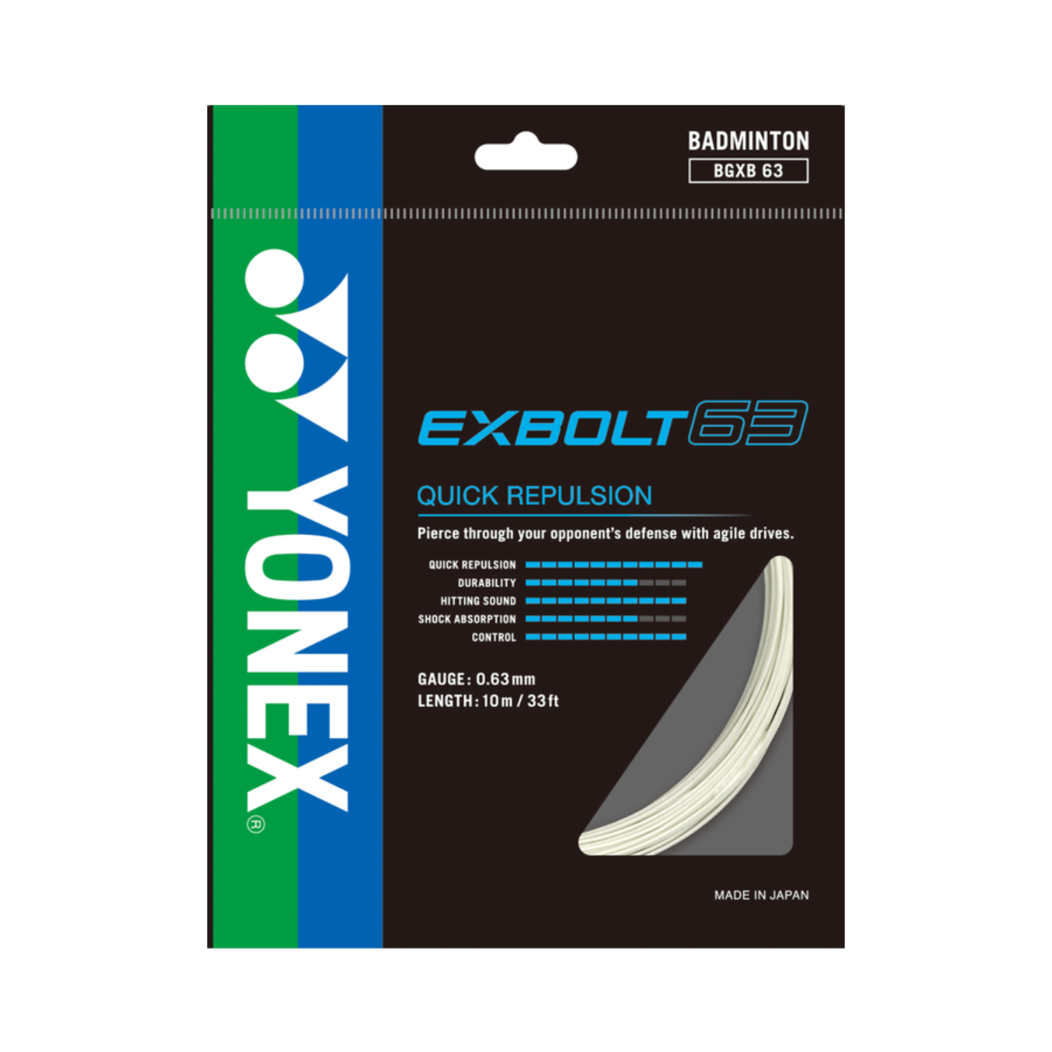 Yonex EXBOLT 63 Badminton String (Single Pack)