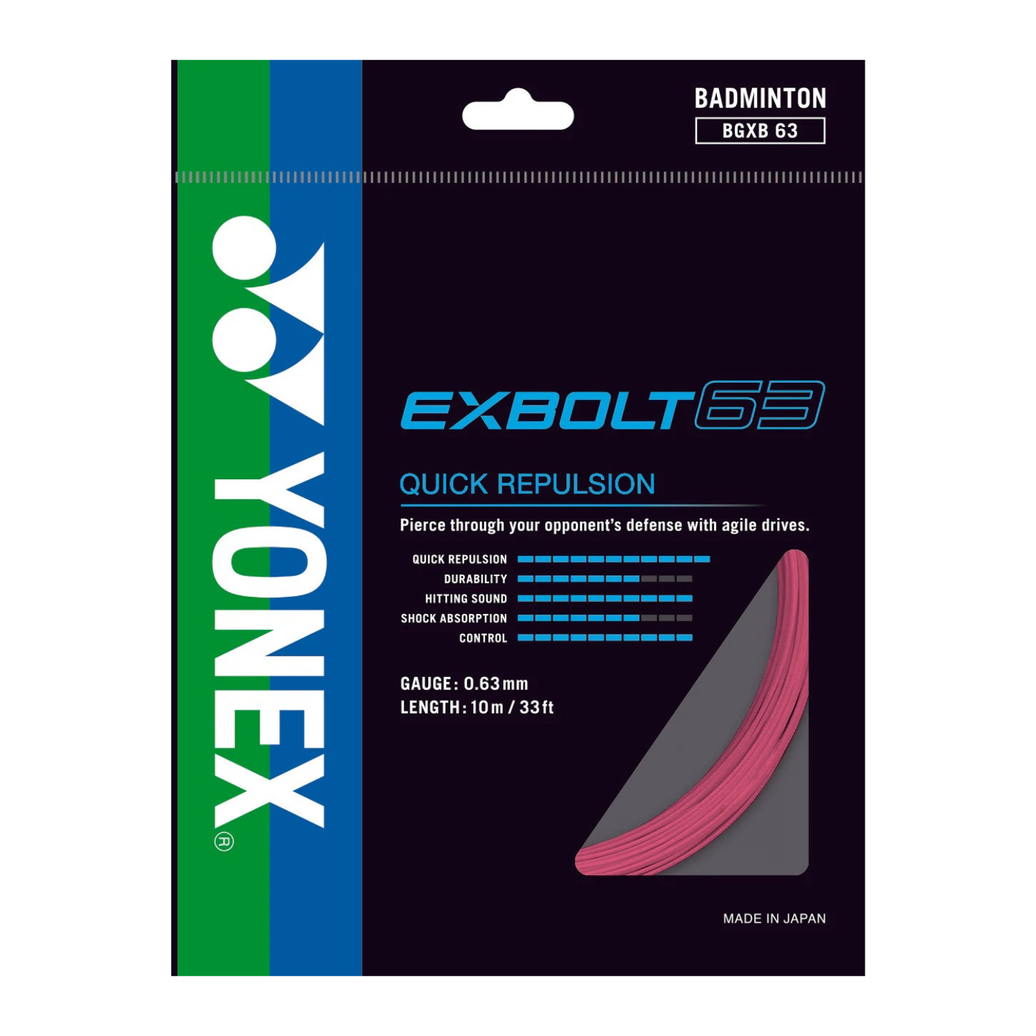 Yonex EXBOLT 63 Badminton String (Single Pack)