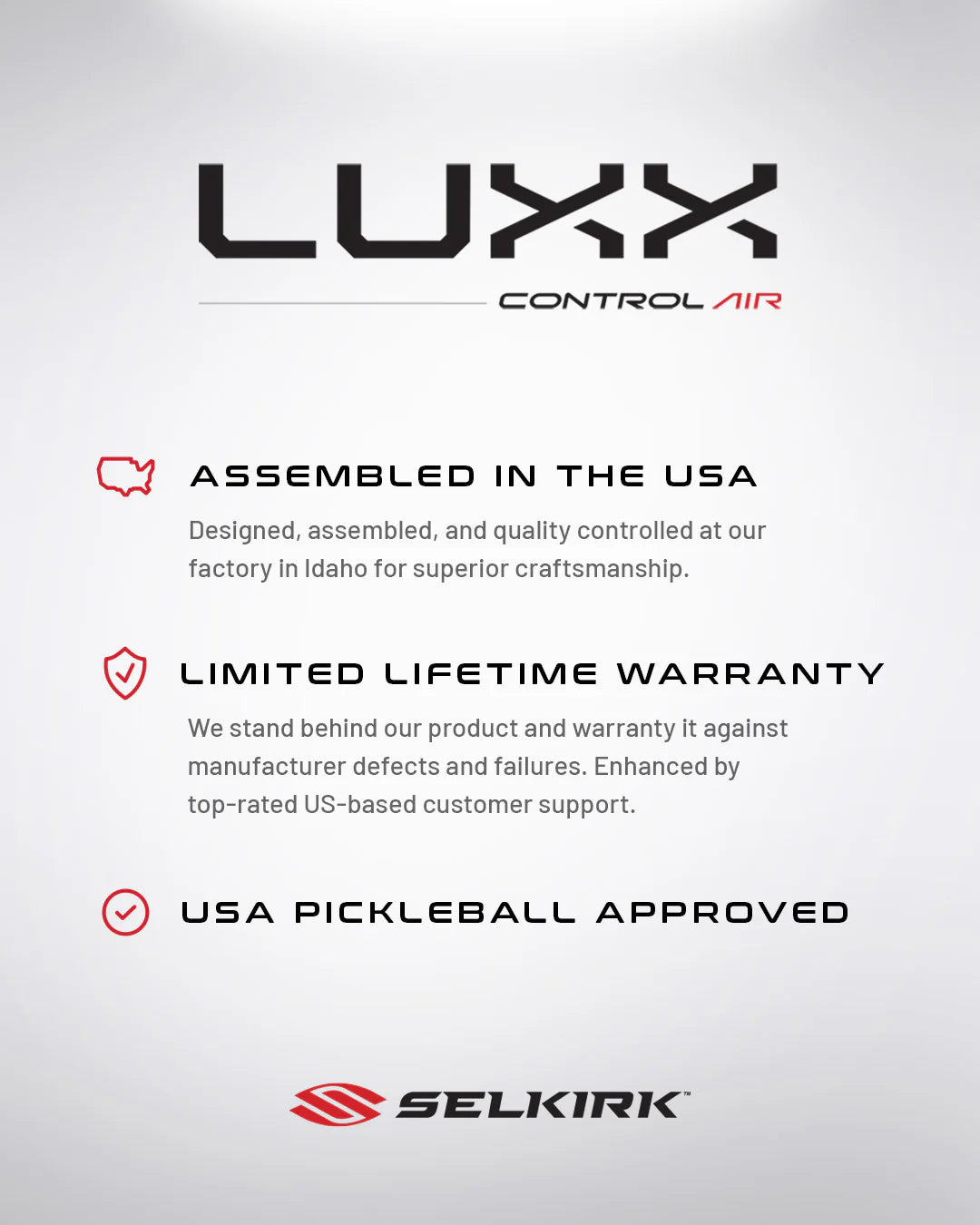 Selkirk LUXX Control Air - Invikta - Jack Sock Signature Pickleball Paddle