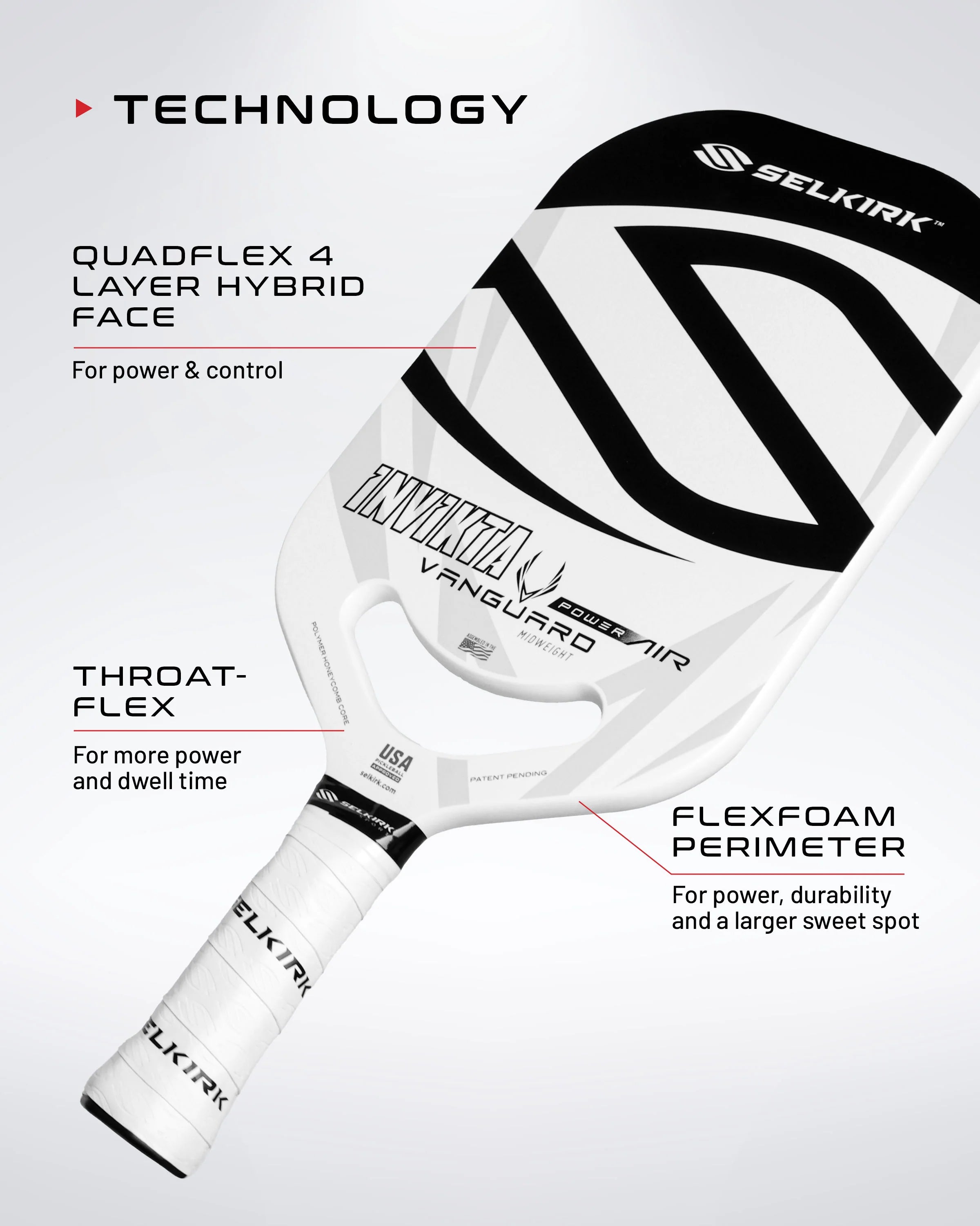 Selkirk VANGUARD Power Air - Epic Pickleball Paddle