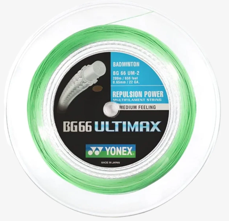 Yonex BG66 ULTIMAX Badminton String (200m Reel)