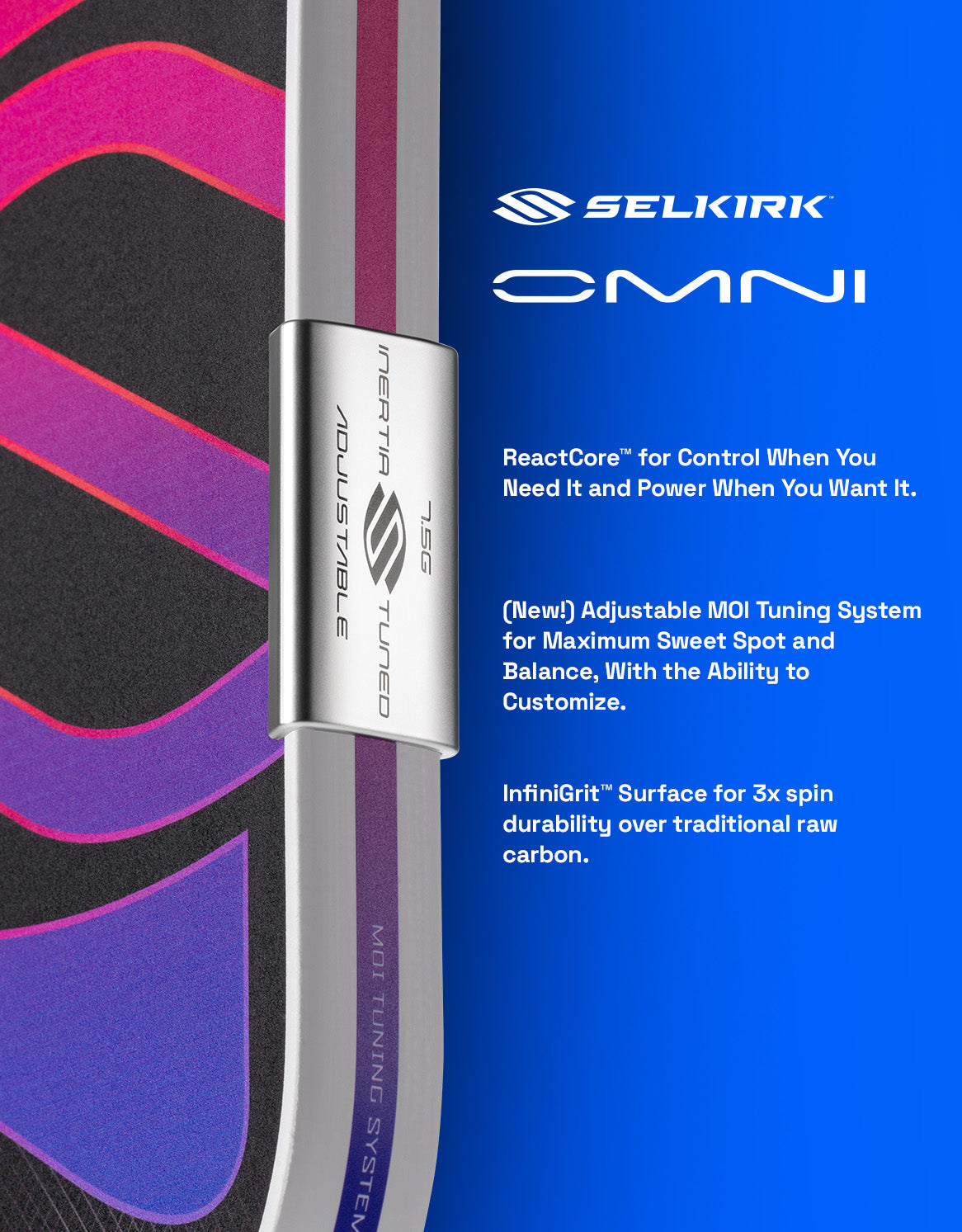 Selkirk OMNI - Elongated Pickleball Paddle