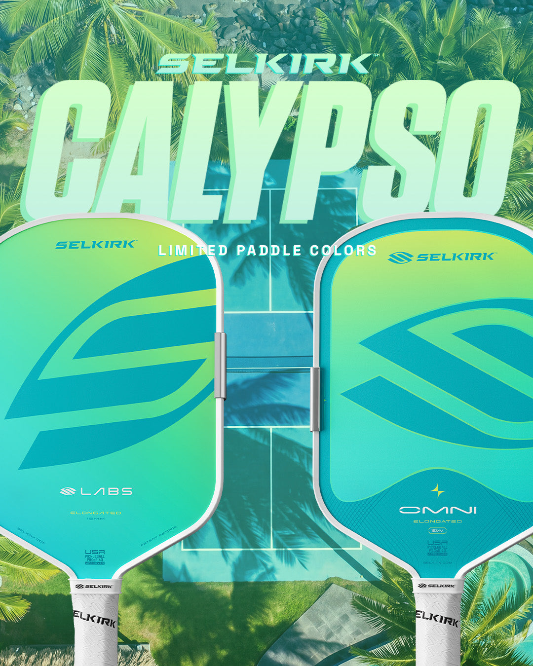 Selkirk OMNI US Calypso Colorway (Limited Edition) - Elongated Pickleball Paddle