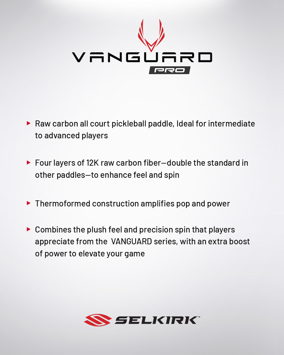 Selkirk VANGUARD Pro - Epic Pickleball Paddle