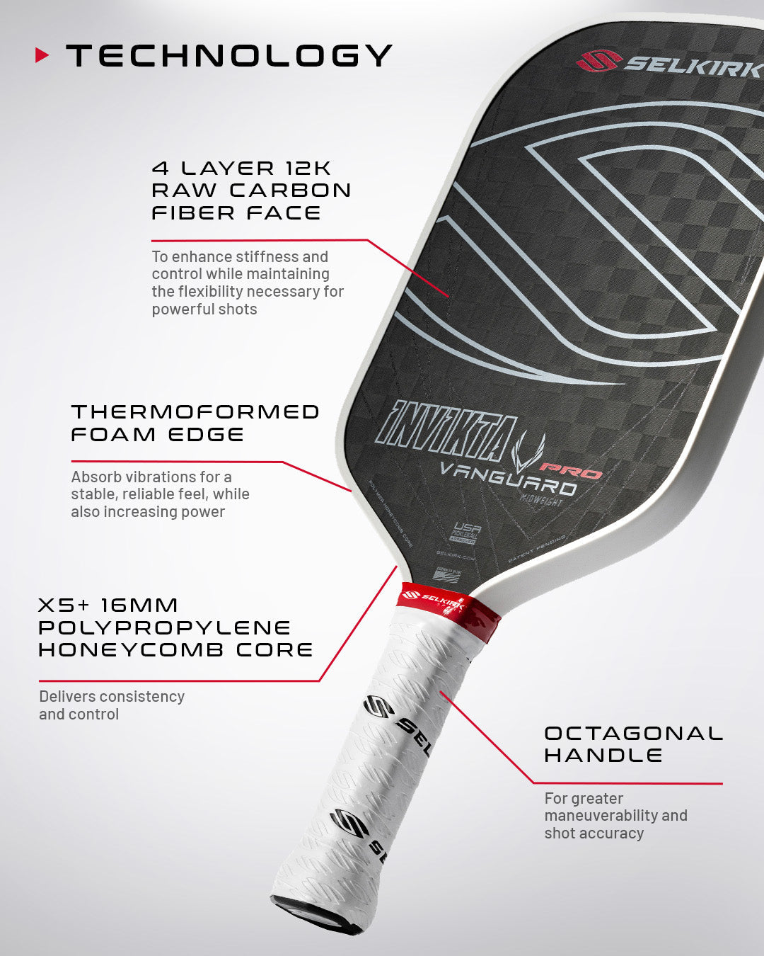 Selkirk VANGUARD Pro - Epic Pickleball Paddle