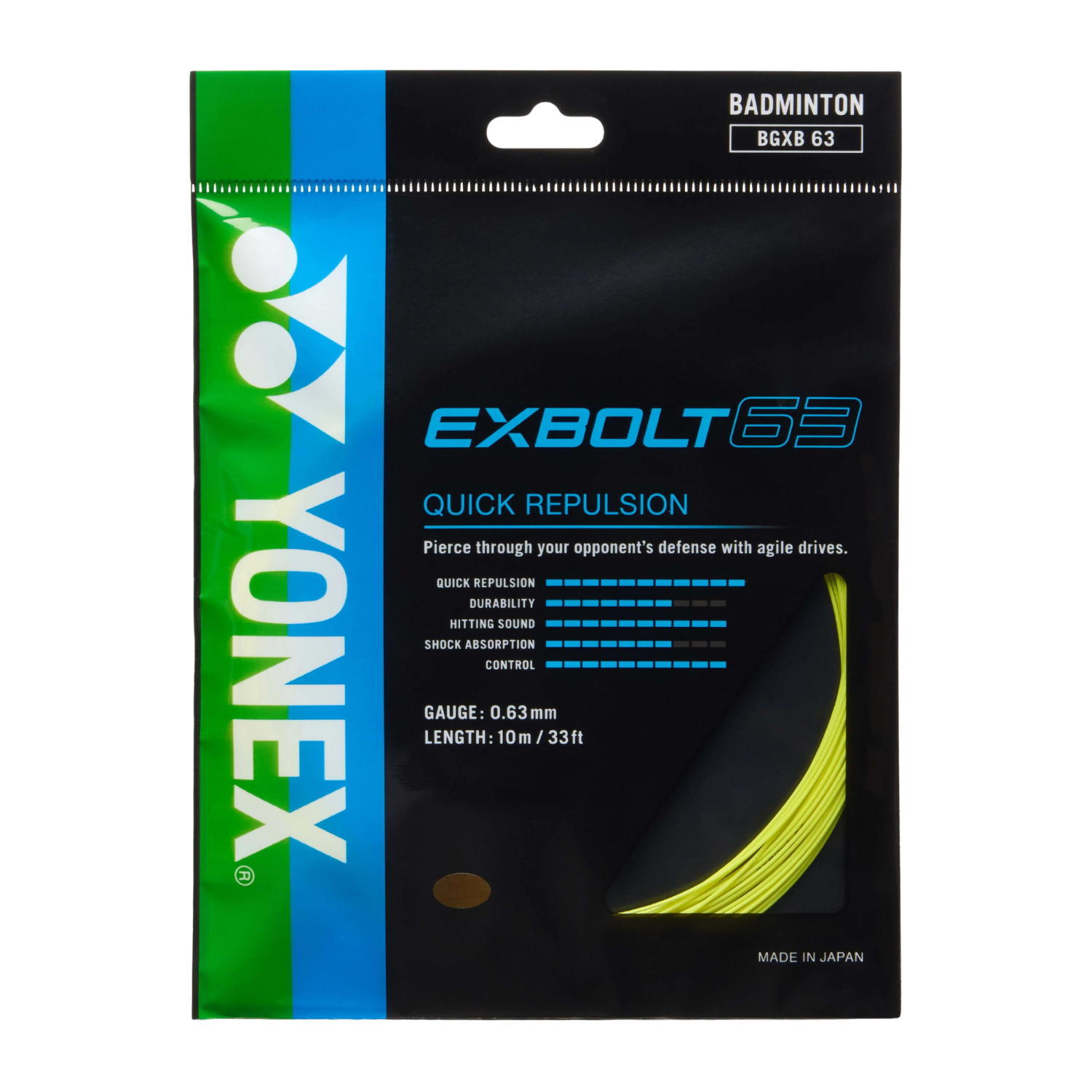 Yonex EXBOLT 63 Badminton String (Single Pack)