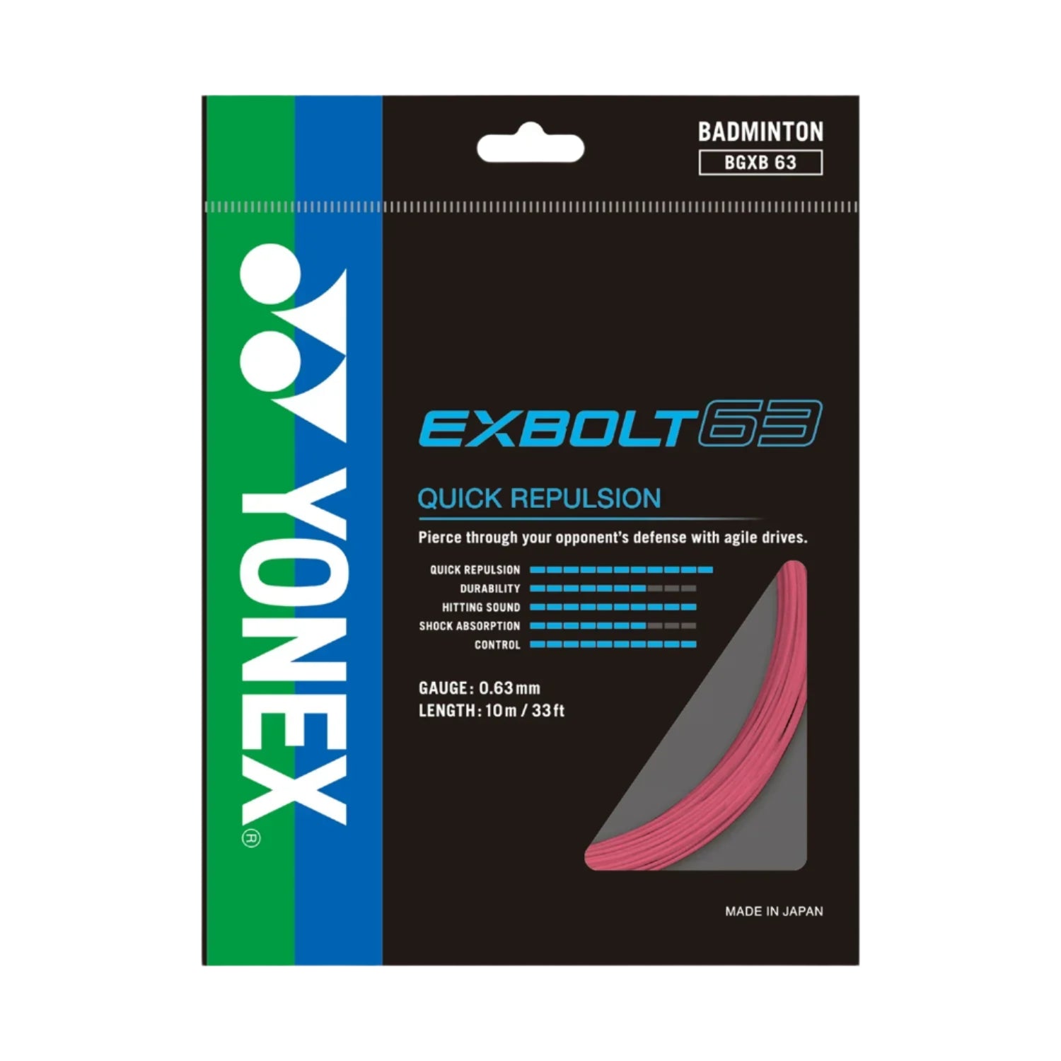 Yonex EXBOLT 63 Badminton String (Single Pack)