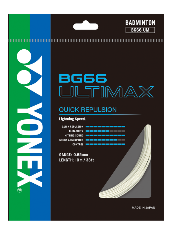 Yonex BG66 ULTIMAX Badminton String (Single Pack)