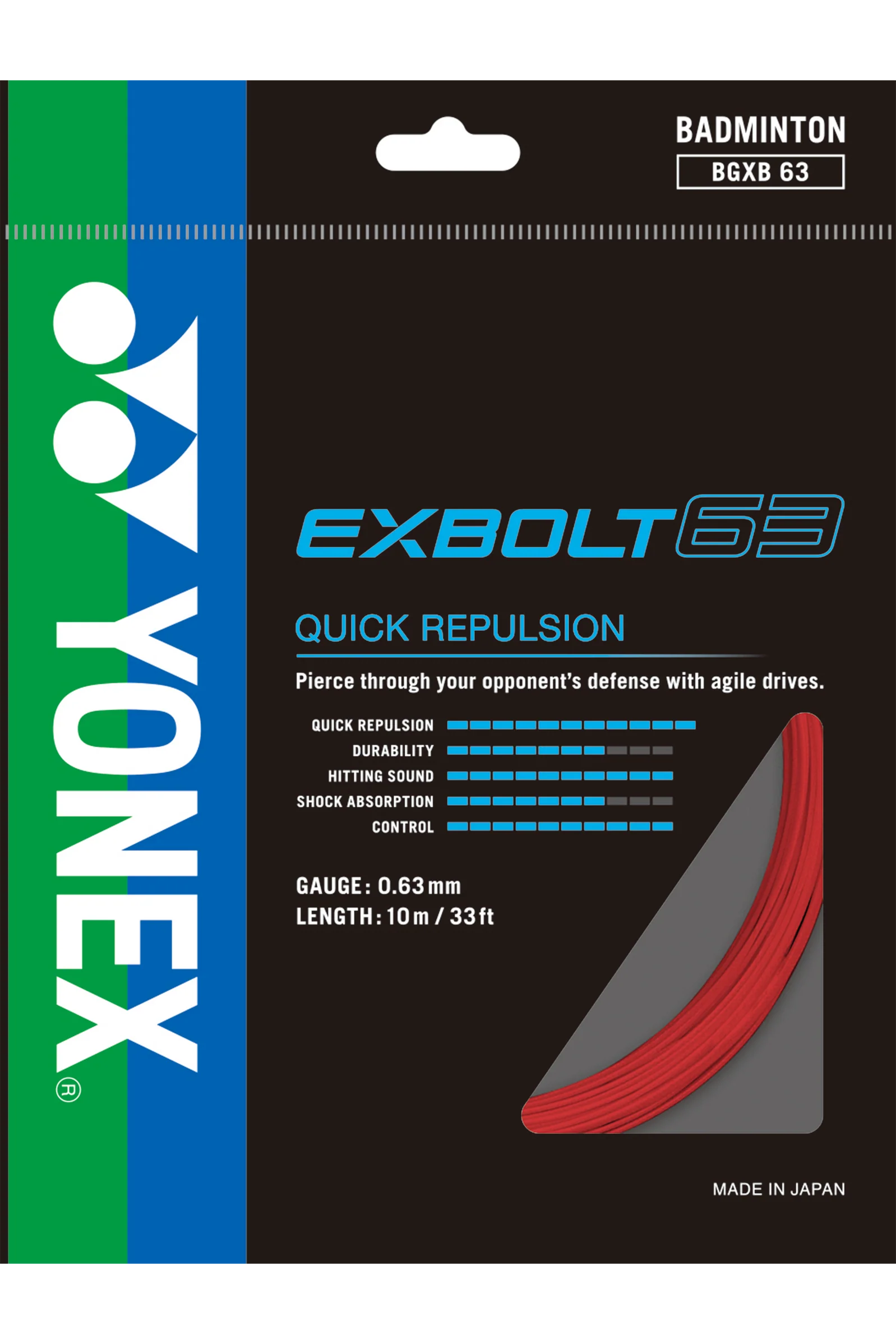 Yonex EXBOLT 63 Badminton String (Single Pack)
