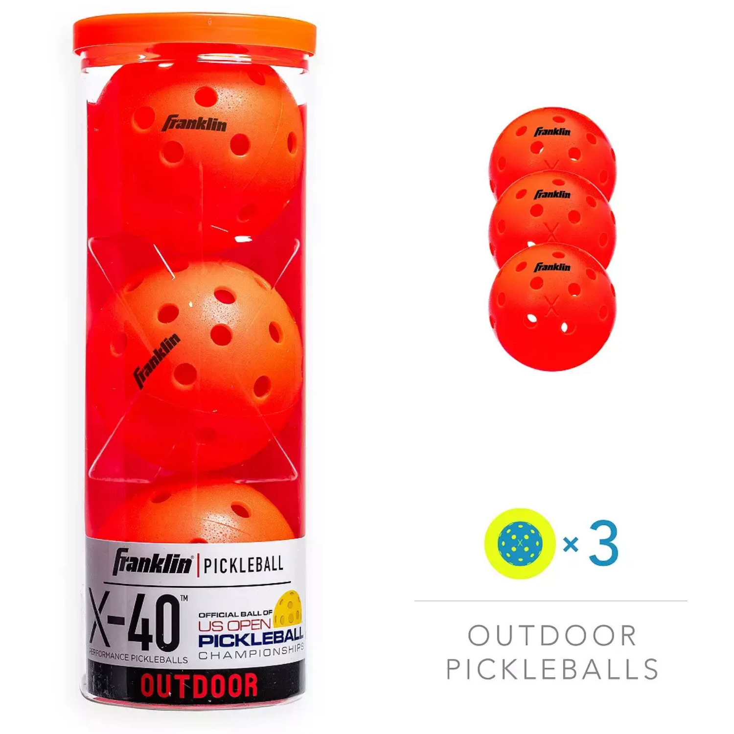 Franklin X-40 Outdoor Pickleball (3 Pack)