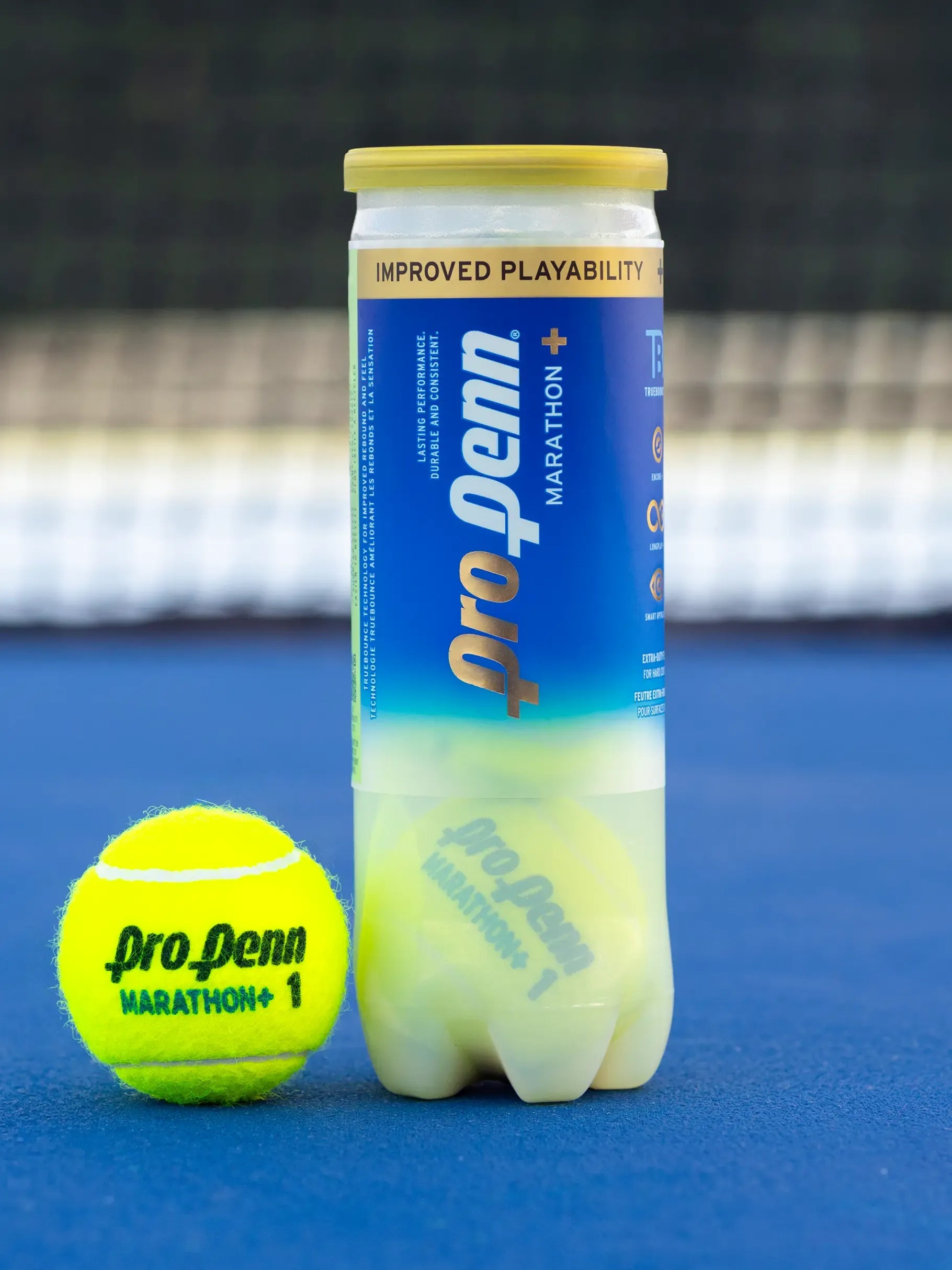 HEAD Pro Penn Marathon+ EXTRA DUTY Tennis Ball (3-Ball Can)