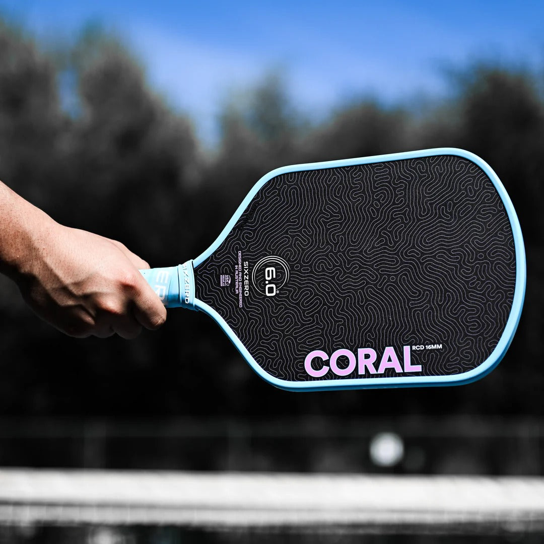 Six Zero Coral Lightweight (16mm) - Hybrid Pickleball Paddle