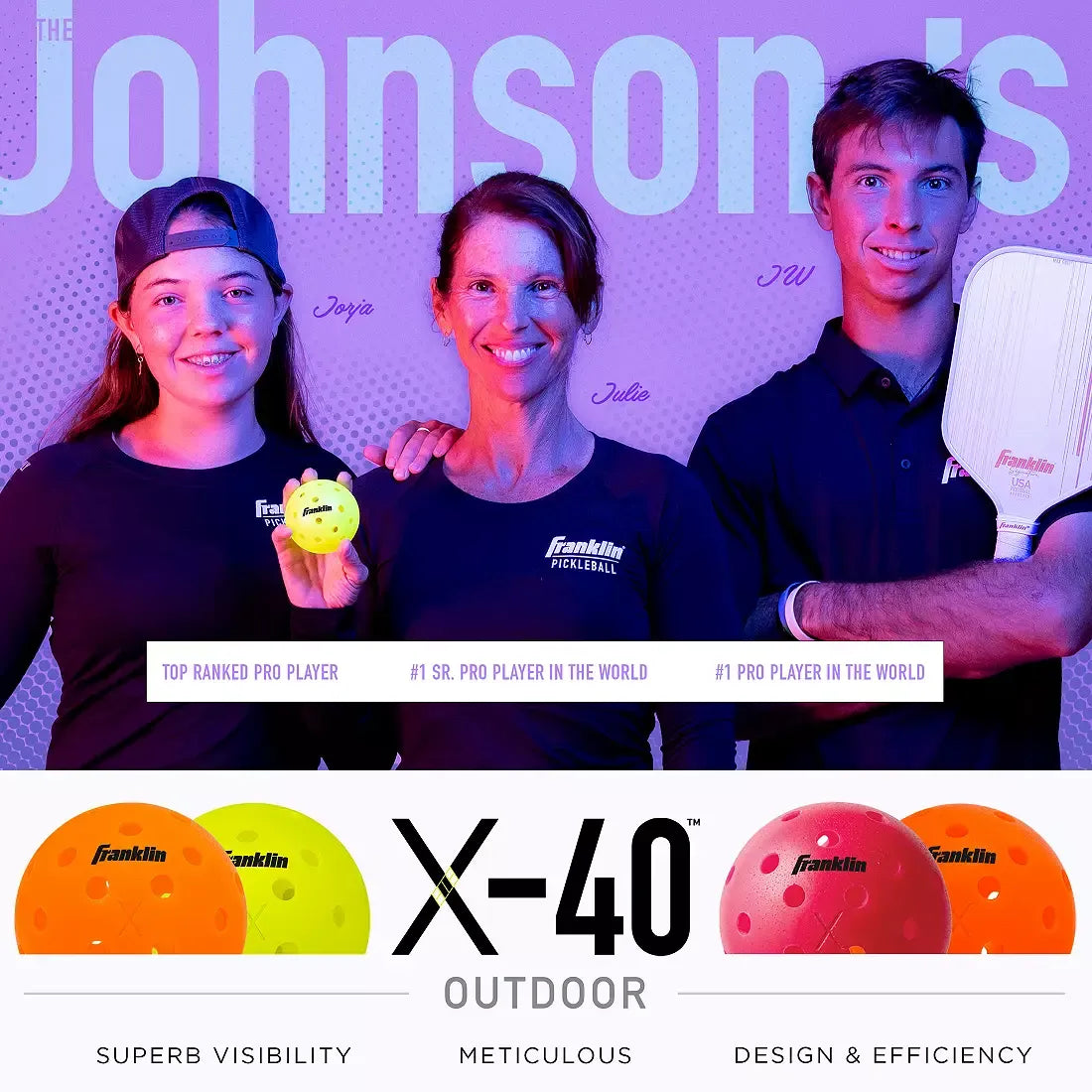 Franklin X-40 Outdoor Pickleball (12 Pack)