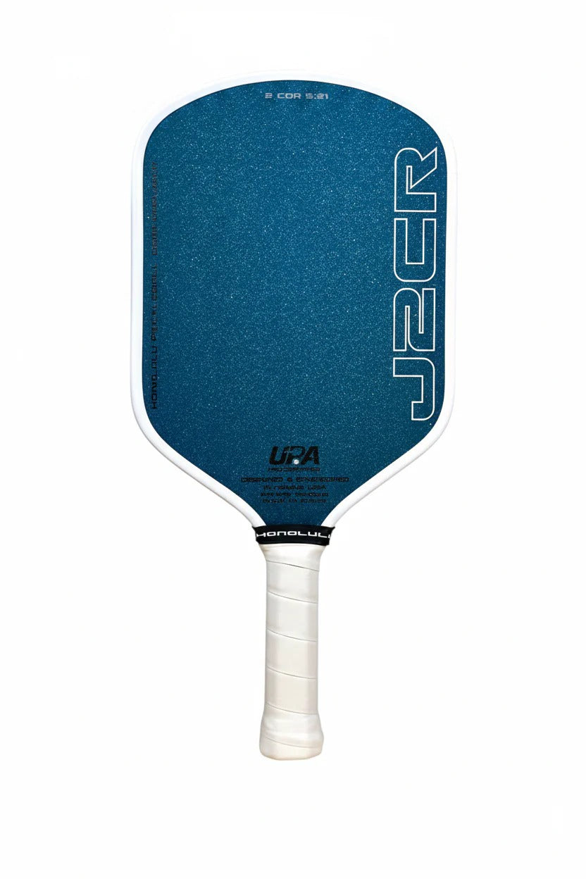 Honolulu J2CR Crystal Blue™ Endurance Surface™ Pickleball Paddle (Extended J2 Handle Length 6")