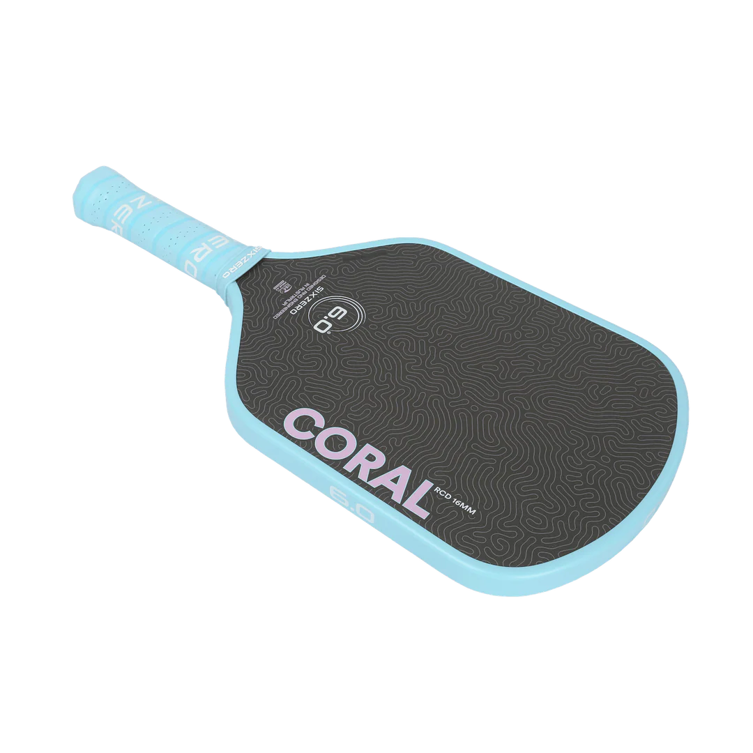 Six Zero Coral Lightweight (16mm) - Hybrid Pickleball Paddle