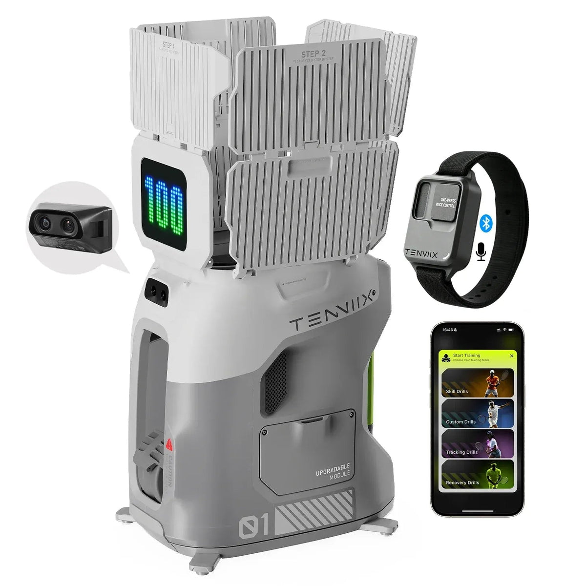 Tenniix Pro Smart AI Tennis Ball Machine (with Carry Kit)