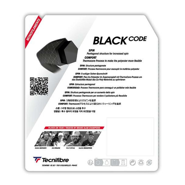 Tecnifibre BLACK CODE Tennis String (Single Pack)