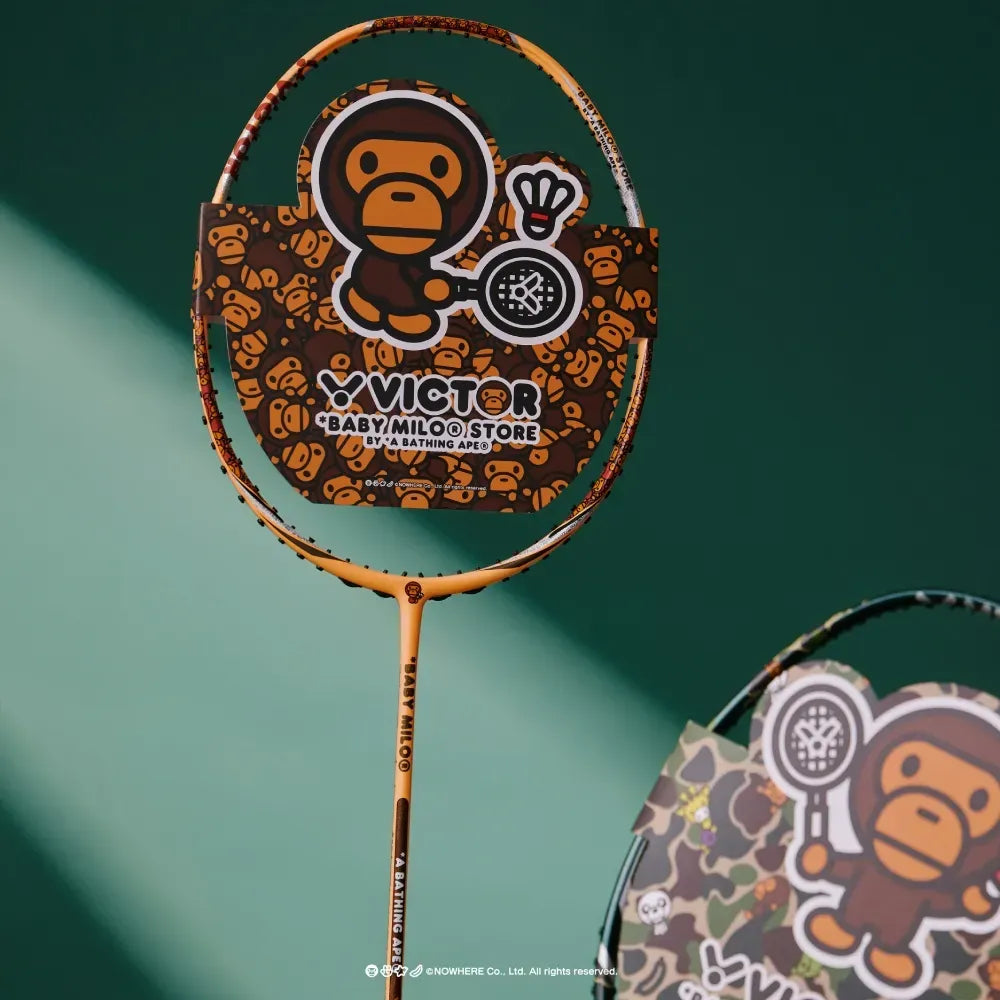 Victor X Baby Milo Store Auraspeed Racket ARS-BABY-MILO-O Badminton Racket (Milo Orange)