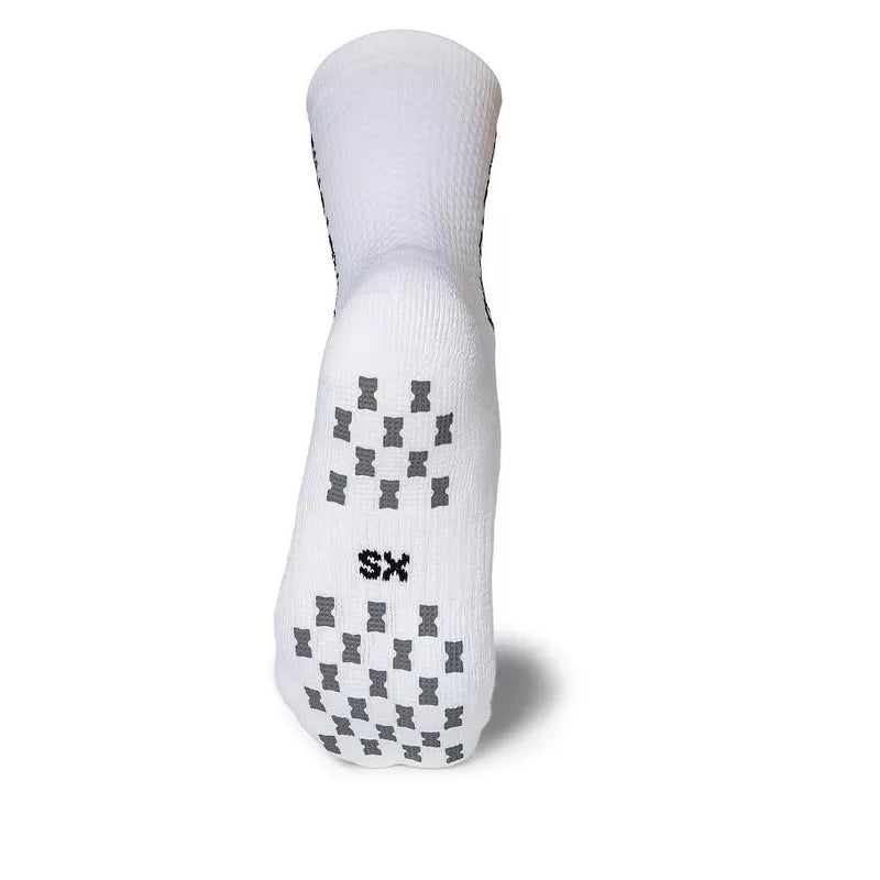RTP UltraGrip V2 Dual-Sided Non-Slip Crew Tennis Socks (White)