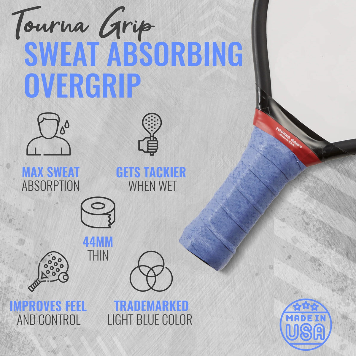 Tourna Pickleball Overgrip (Dry Feel) (2 Pack)