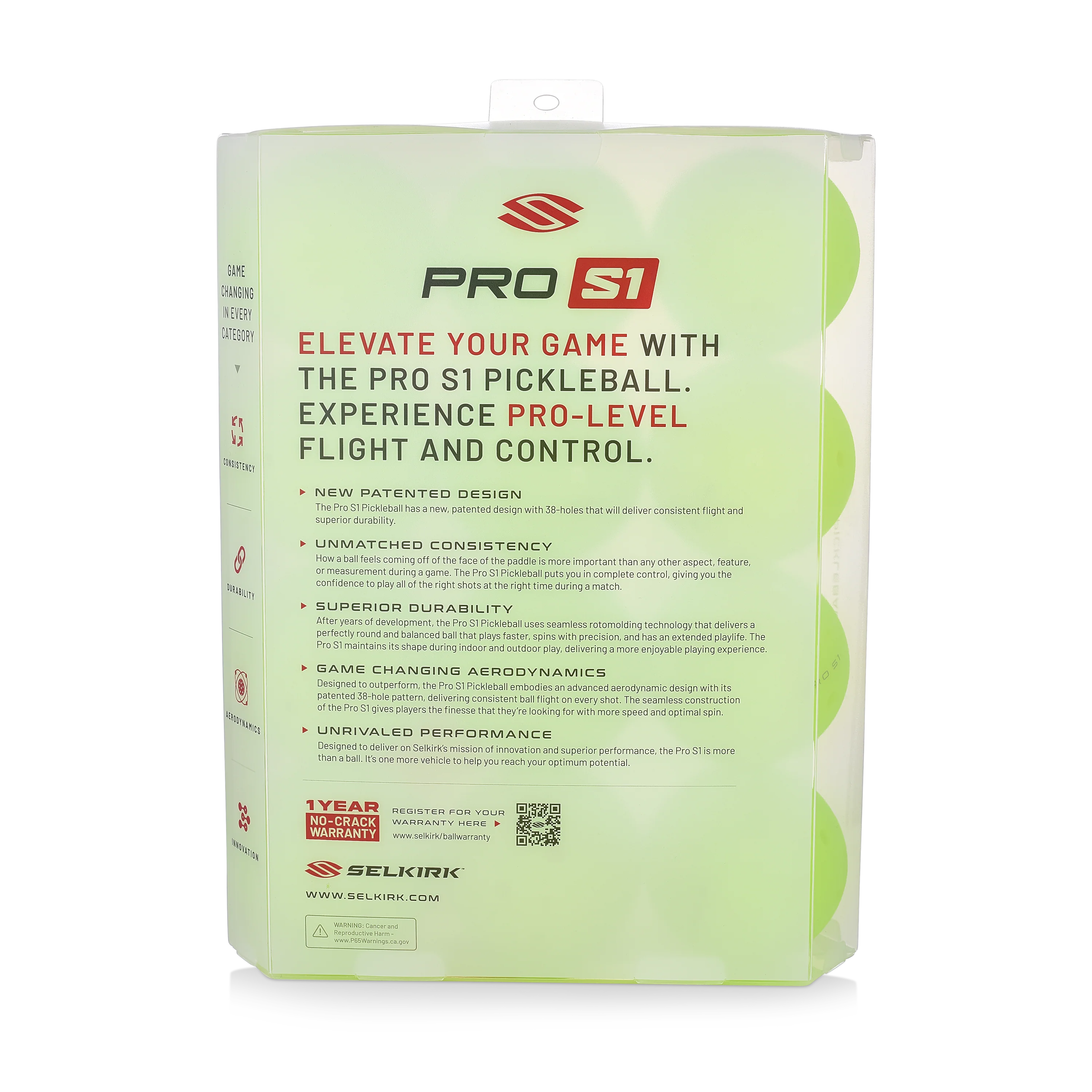 Selkirk Pro S1 Pickleball (12 Pack)