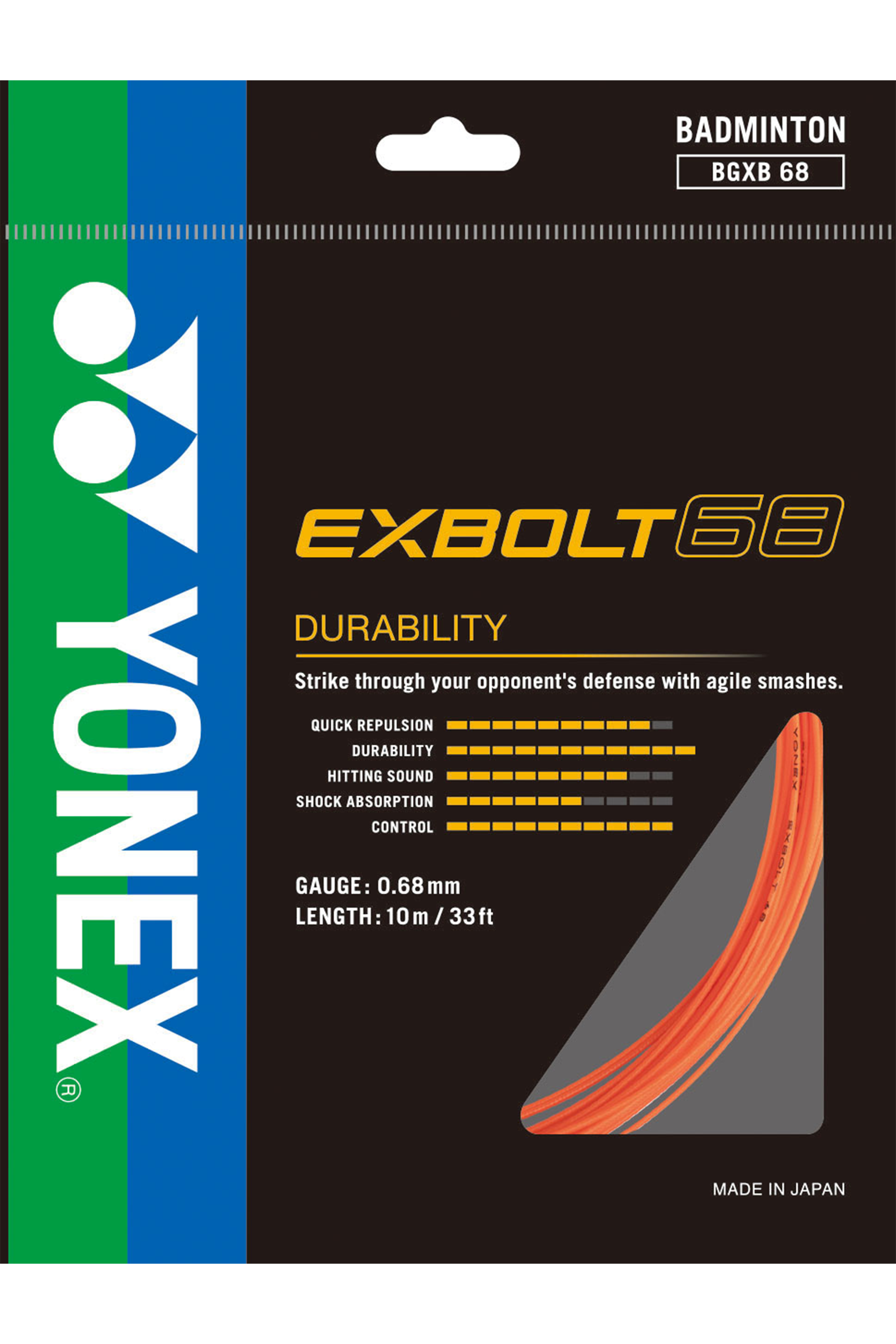 Yonex EXBOLT 68 Badminton String (Single Pack)