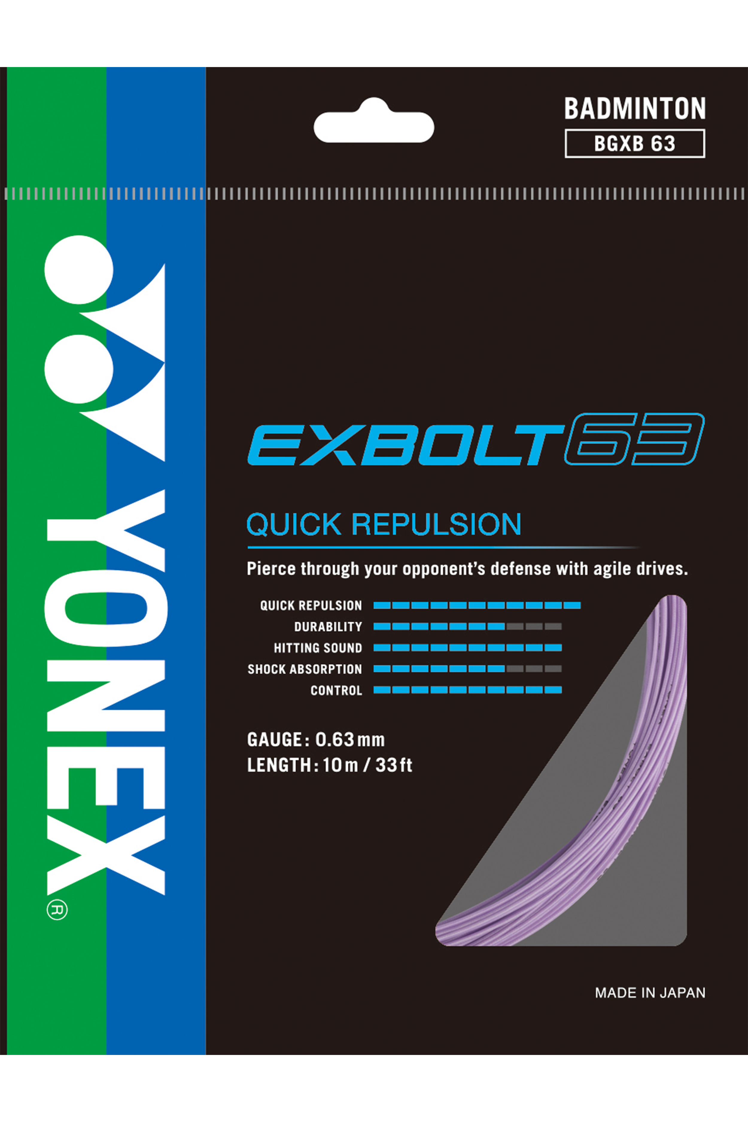 Yonex EXBOLT 63 Badminton String (Single Pack)