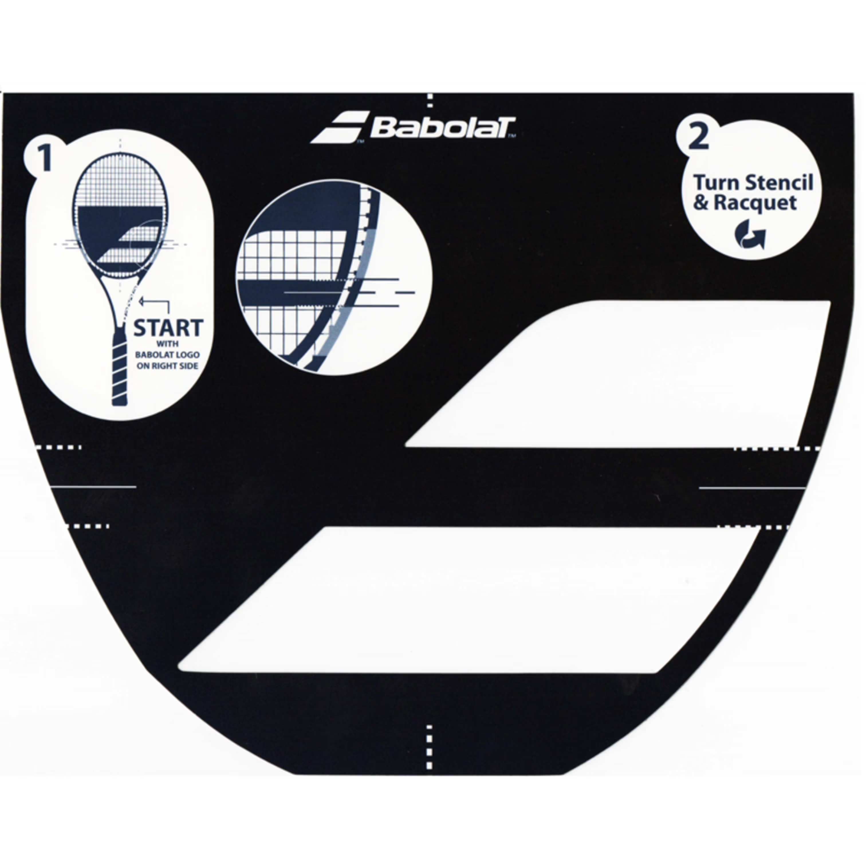 Babolat Logo Tennis Stencil Card