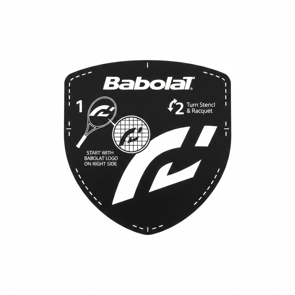 Babolat Logo Tennis Stencil Card