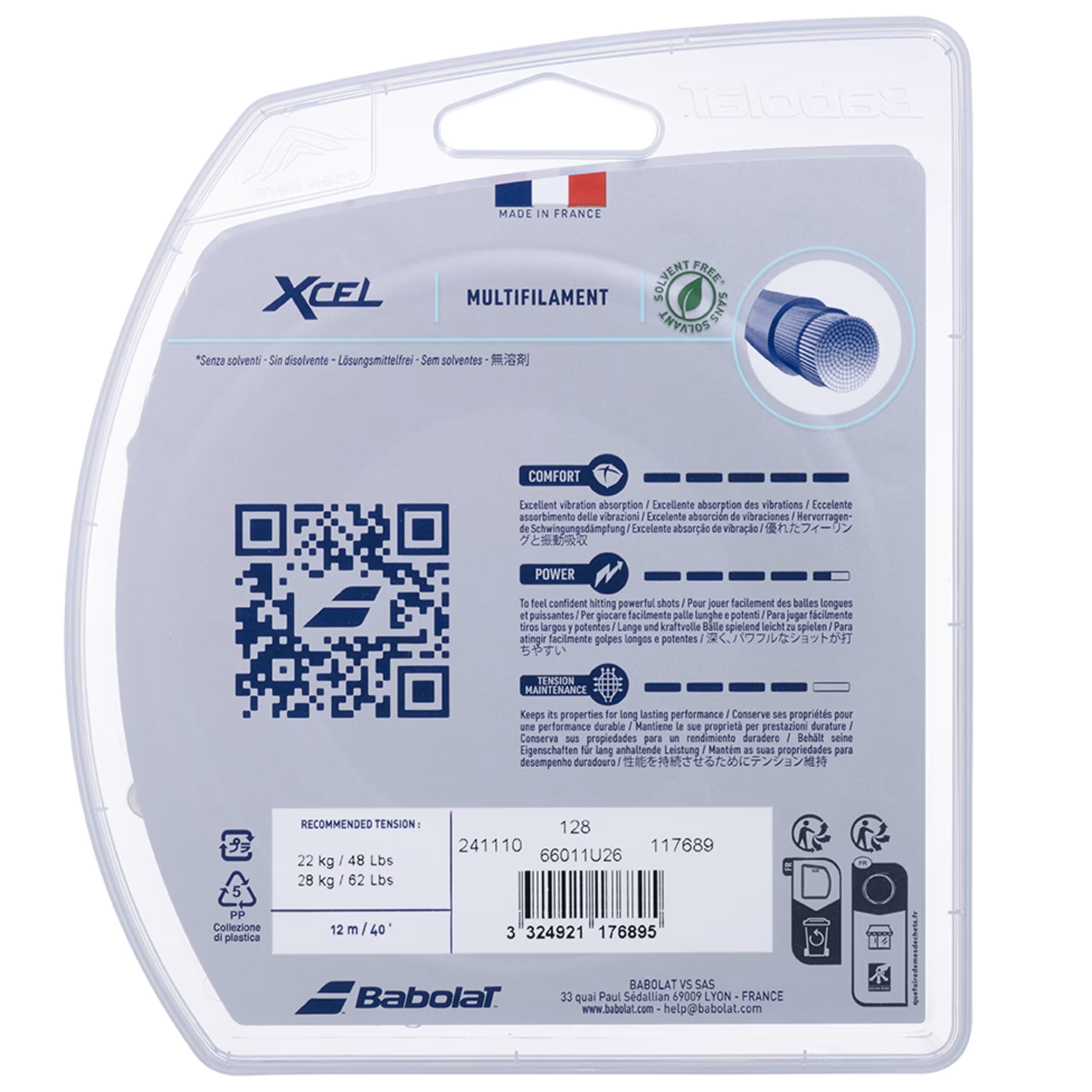 Babolat Xcel 12M Tennis String (Single Pack)