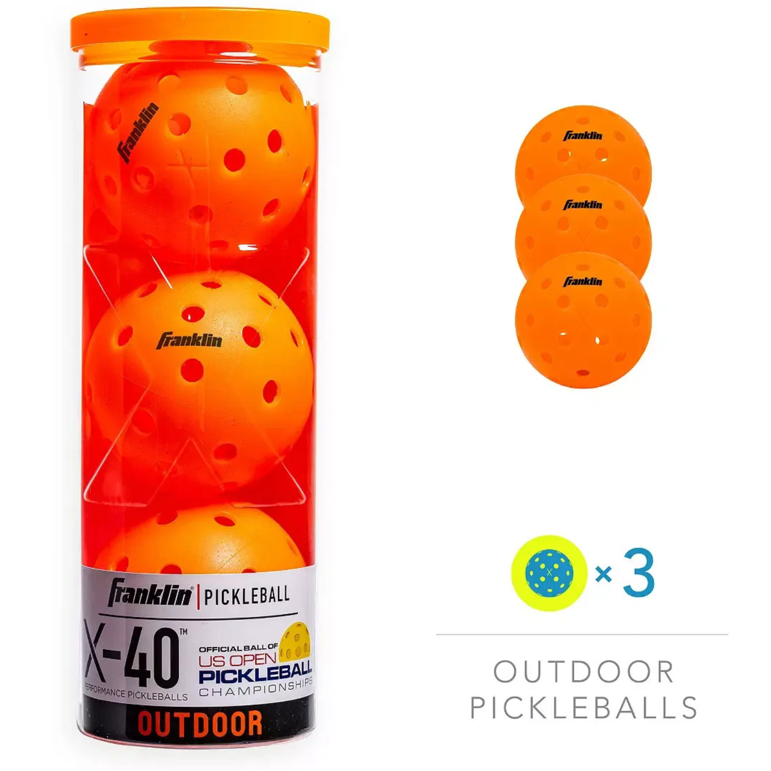 Franklin X-40 Outdoor Pickleball (3 Pack)